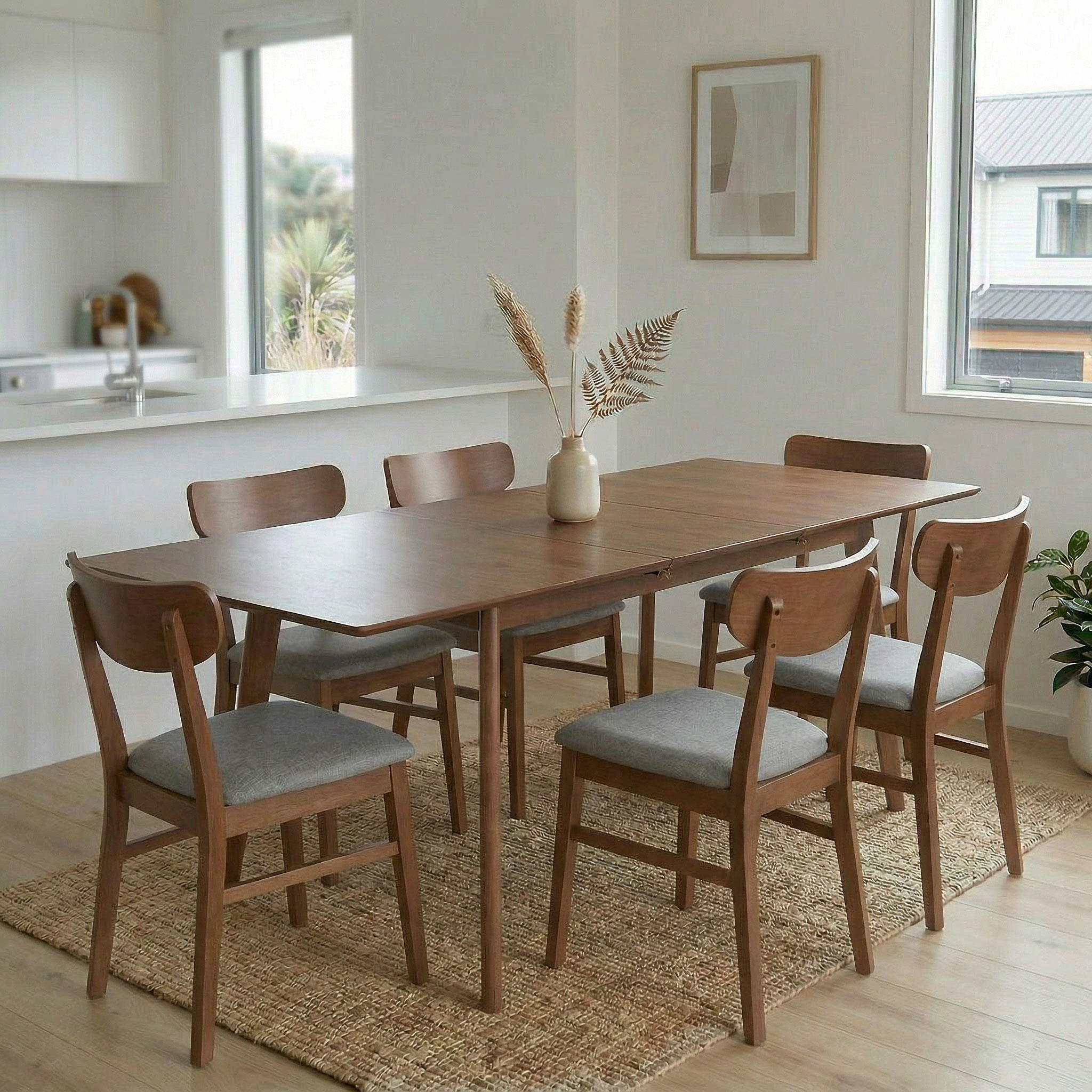 Veno 7 Piece Dining Set - W150, Walnut