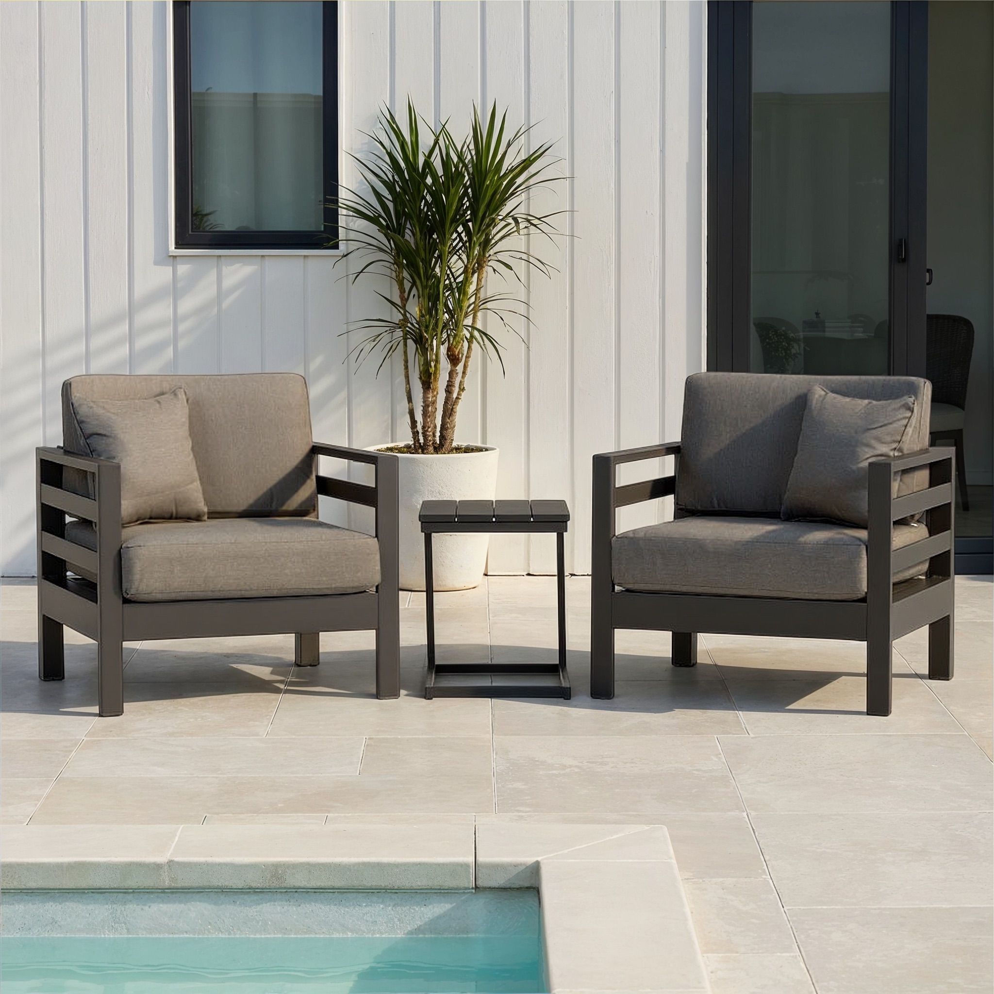 Venus 3 Piece Balcony Set, Gunmetal