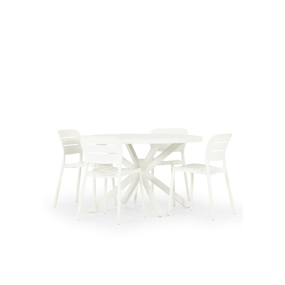 Venus & Avery 5 Piece Dining Set - W120, White