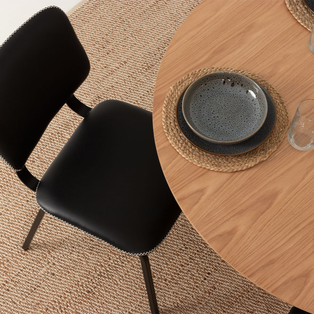 Malmo 5 Piece Dining Set with Vintage School Chair- W120