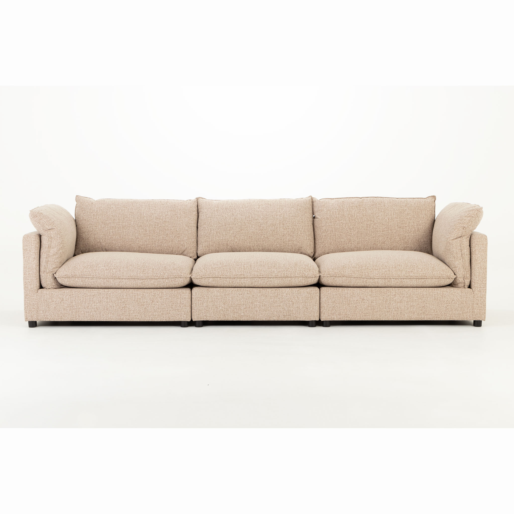 Zoey 3 Seater Modular Sofa, Brown