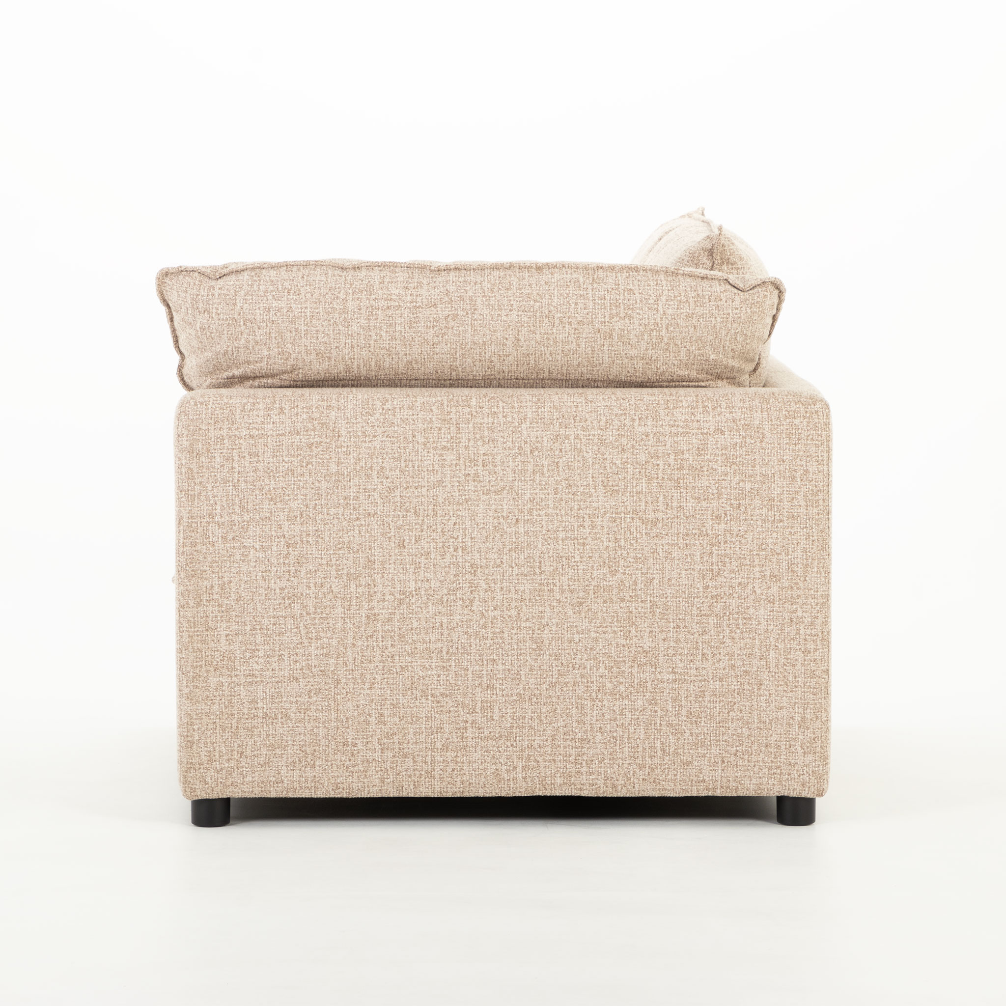 Zoey 4 Seater Corner Modular Chaise Sofa Left Hand Facing, Brown