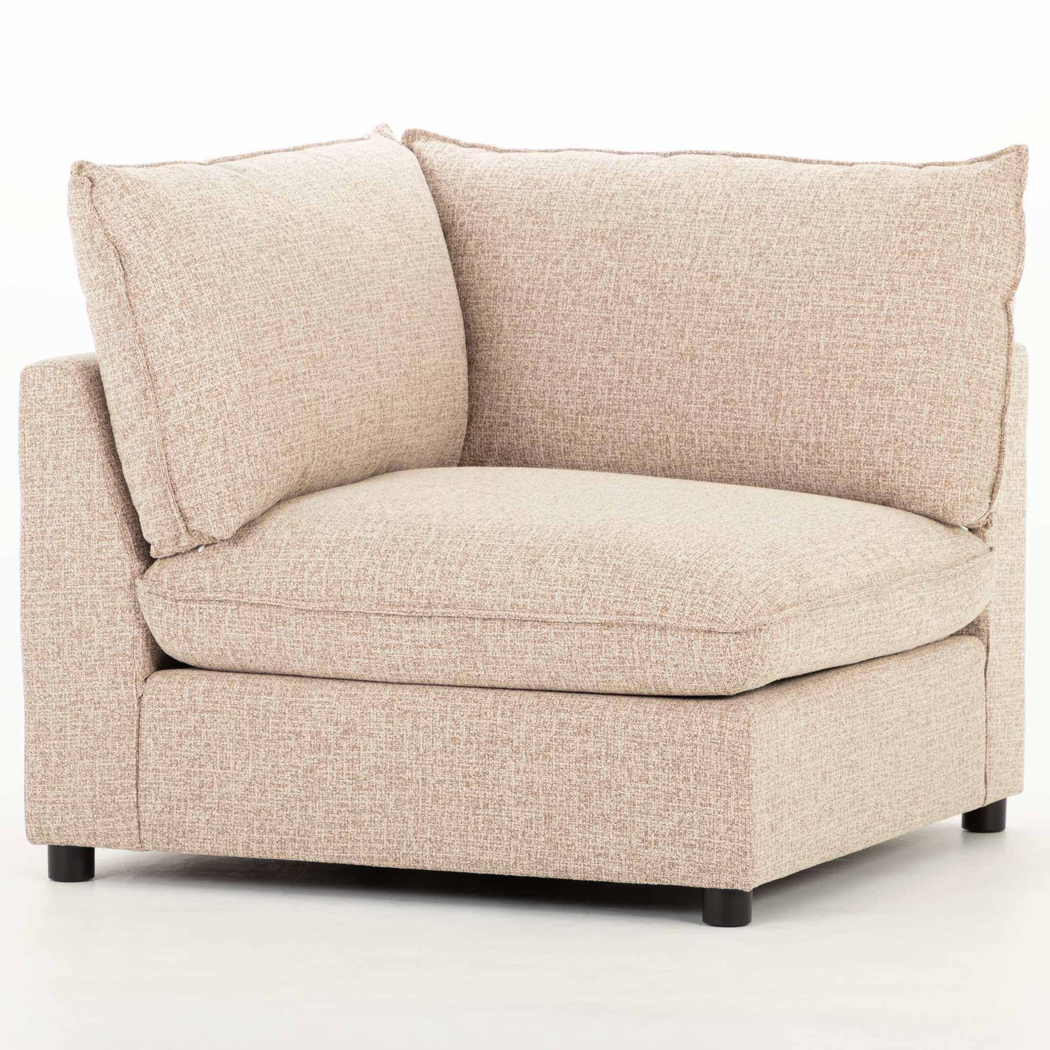 Zoey 4 Seater Corner Modular Chaise Sofa Left Hand Facing, Brown