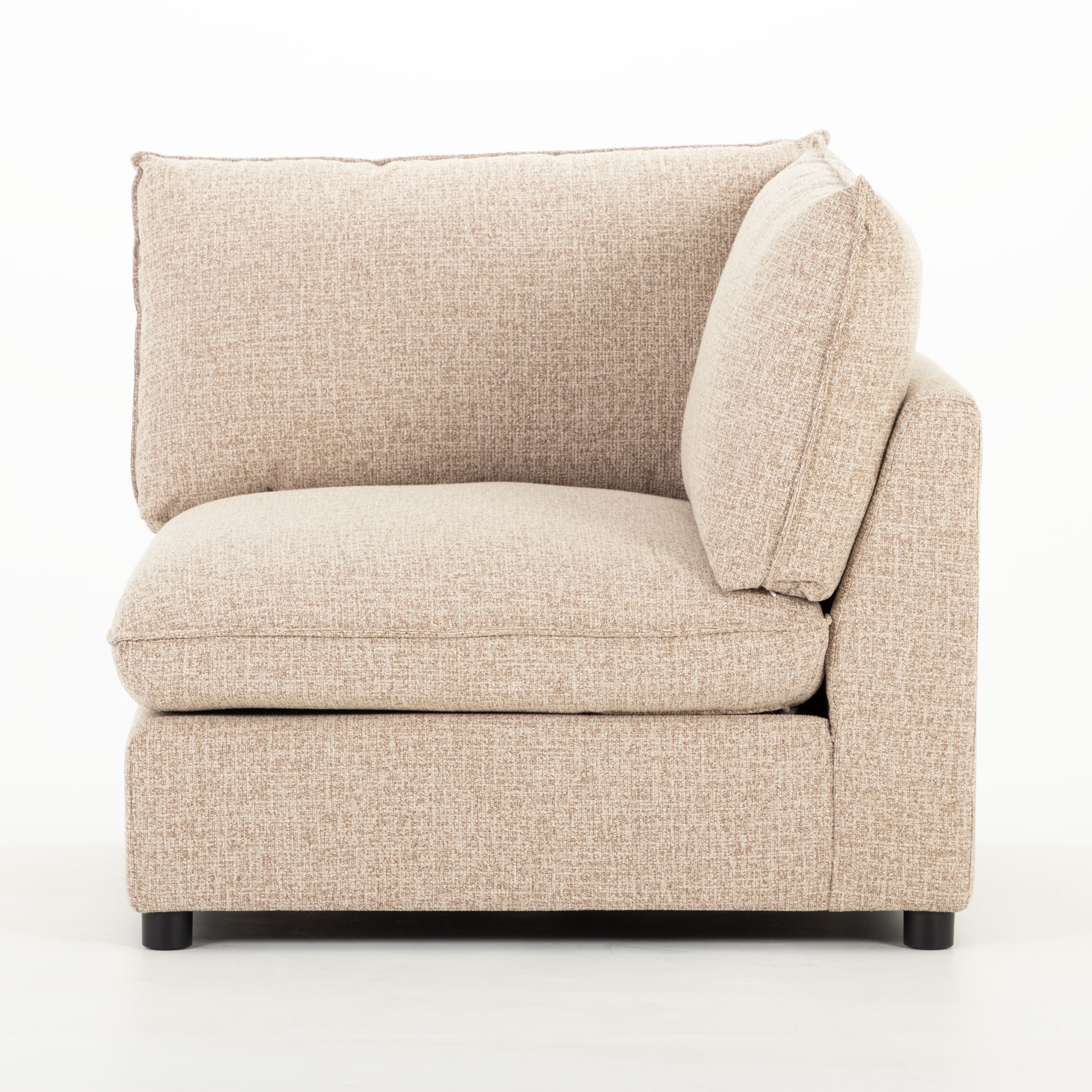 Zoey 4 Seater Corner Modular Chaise Sofa Left Hand Facing, Brown