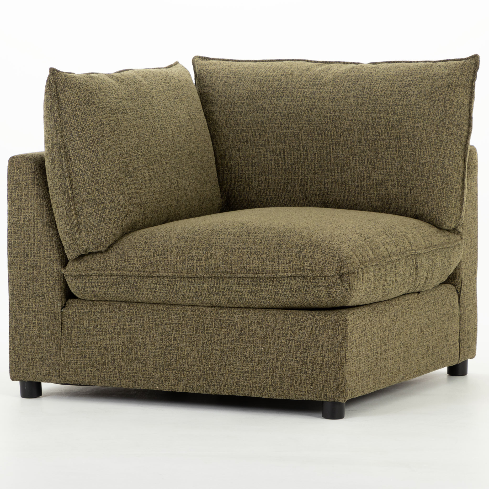 Zoey 4 Seater Corner Modular Chaise Sofa Left Hand Facing, Green