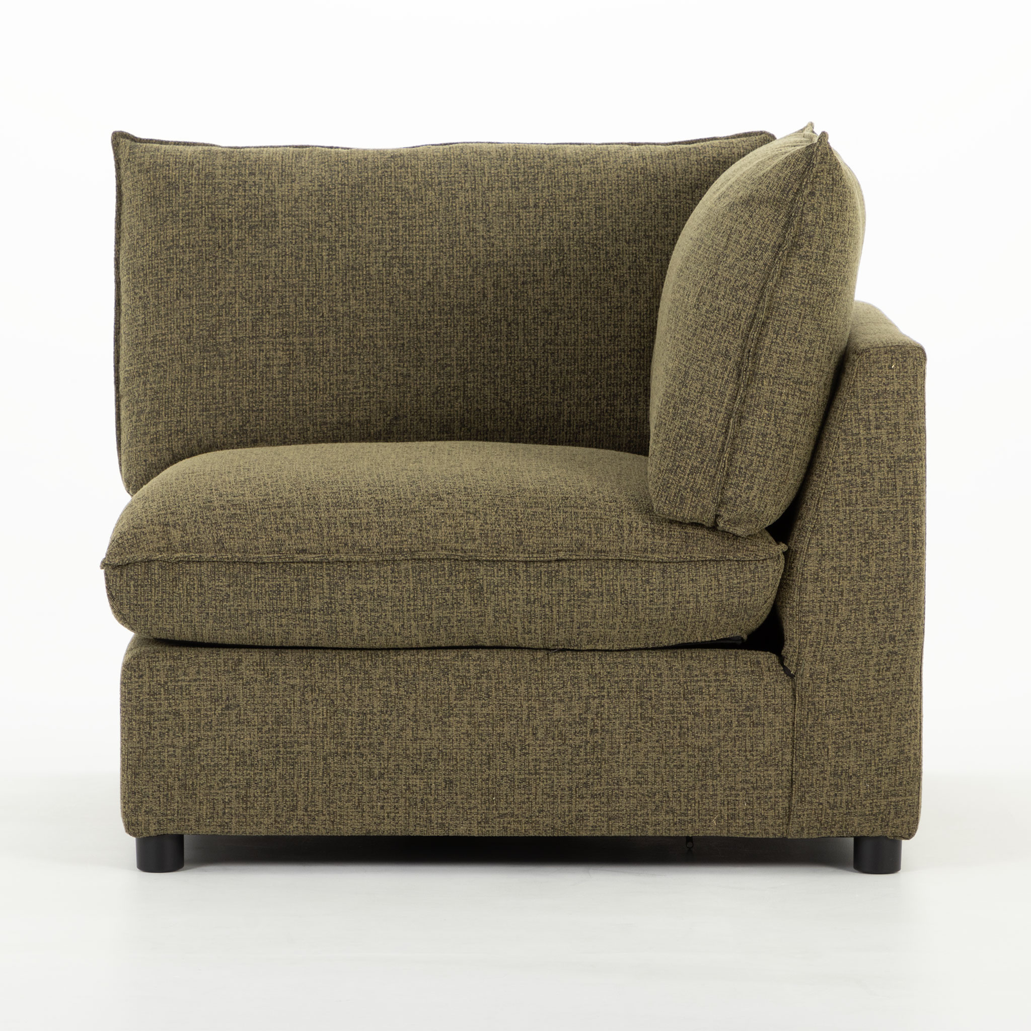 Zoey 4 Seater Corner Modular Chaise Sofa Left Hand Facing, Green