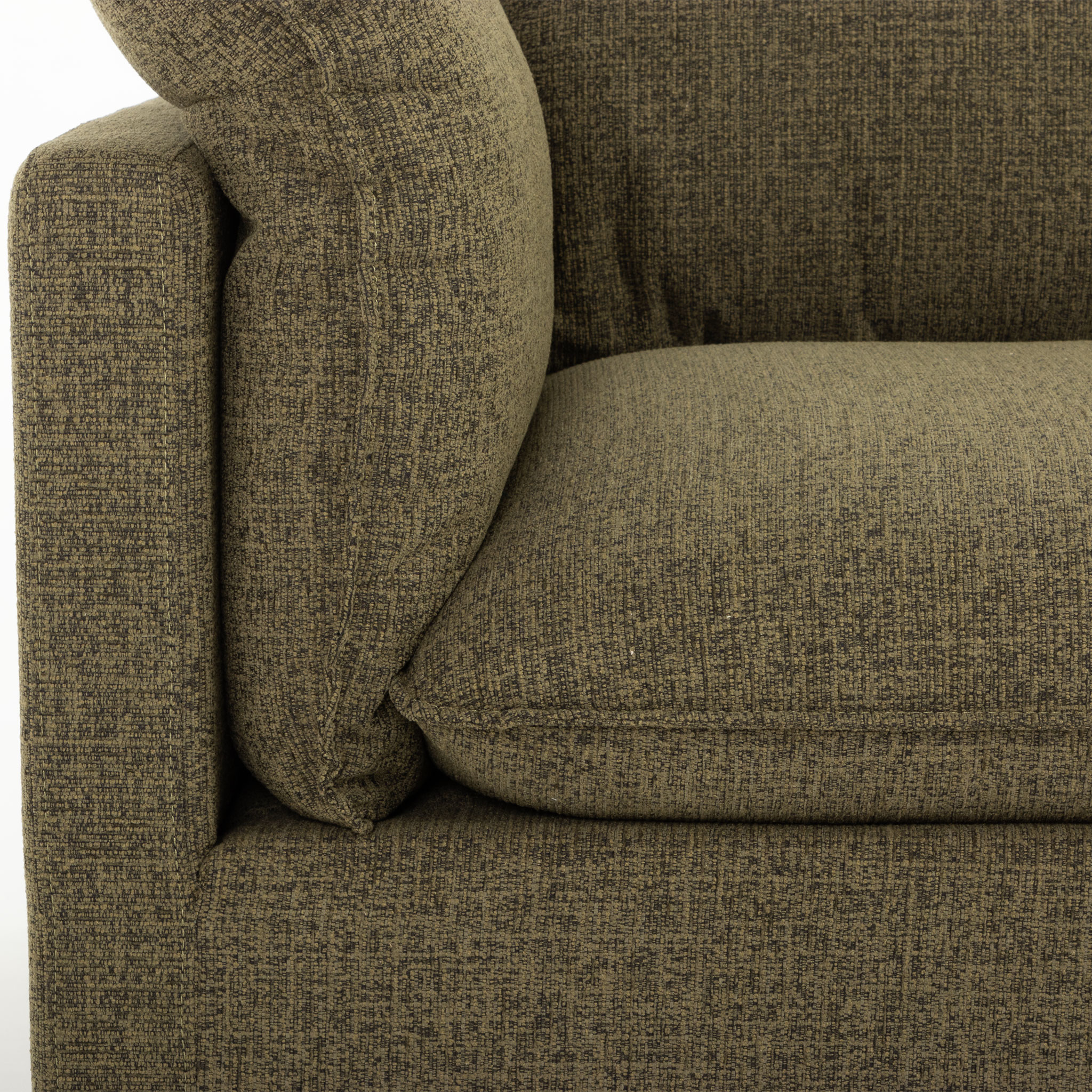 Zoey 4 Seater Corner Modular Chaise Sofa Right Hand Facing, Green