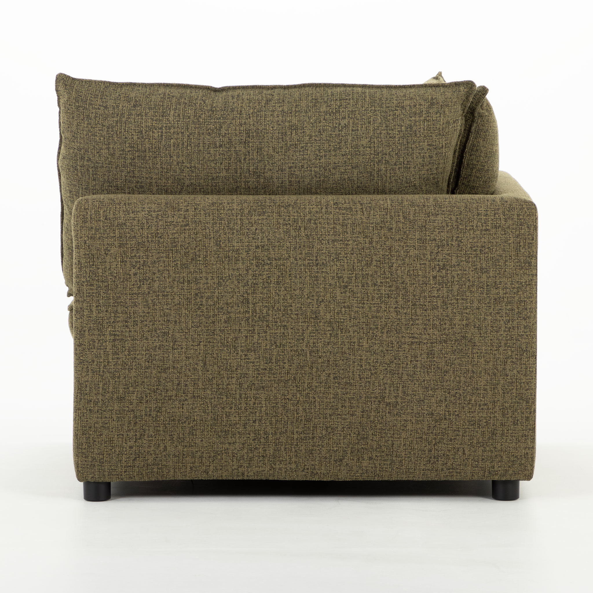 Zoey 4 Seater Corner Modular Chaise Sofa Right Hand Facing, Green