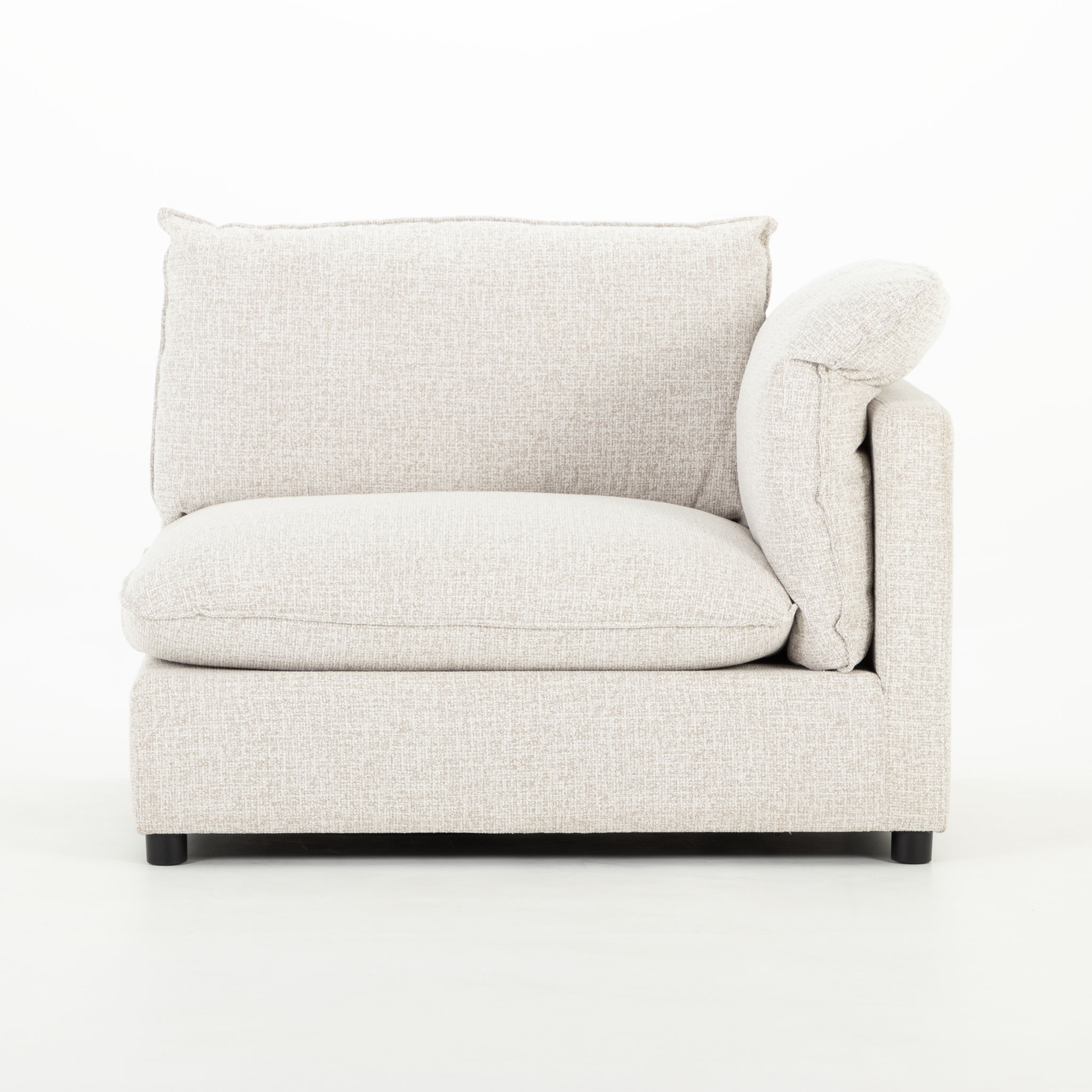 Zoey 4 Seater Corner Modular Chaise Sofa Left Hand Facing, Natural