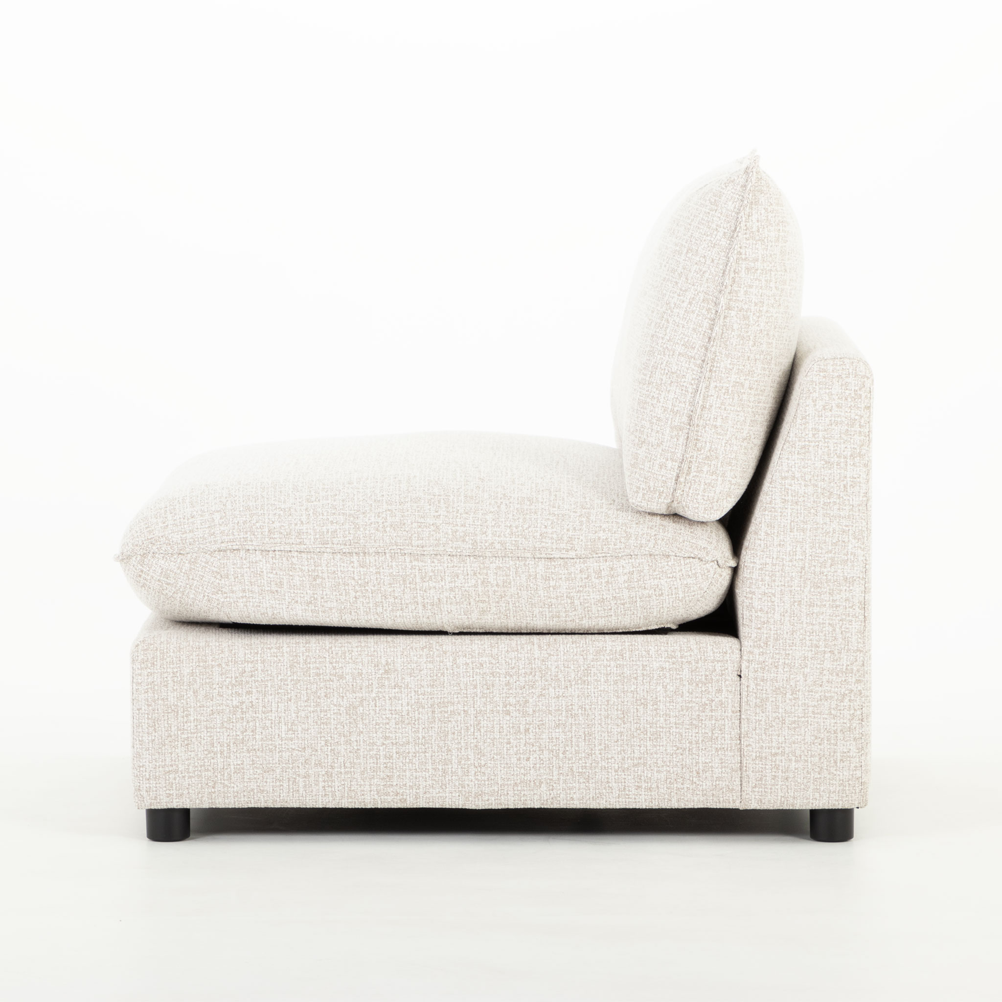 Zoey 4 Seater Corner Modular Chaise Sofa Right Hand Facing, Natural