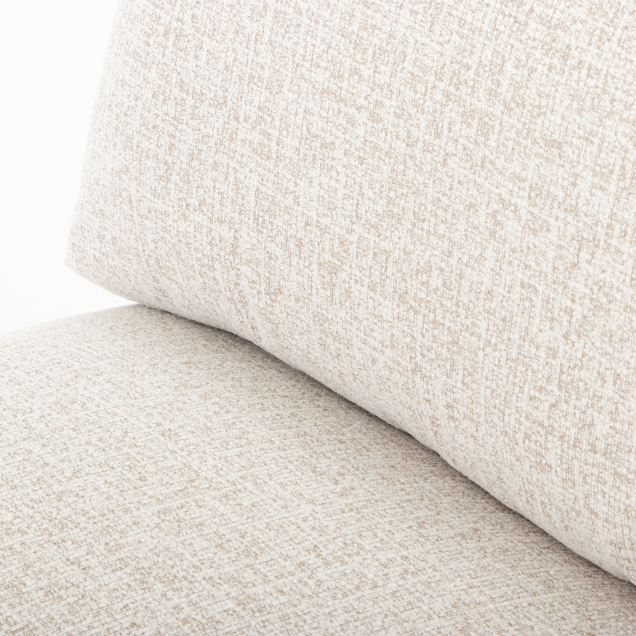 Zoey 4 Seater Corner Modular Chaise Sofa Right Hand Facing, Natural