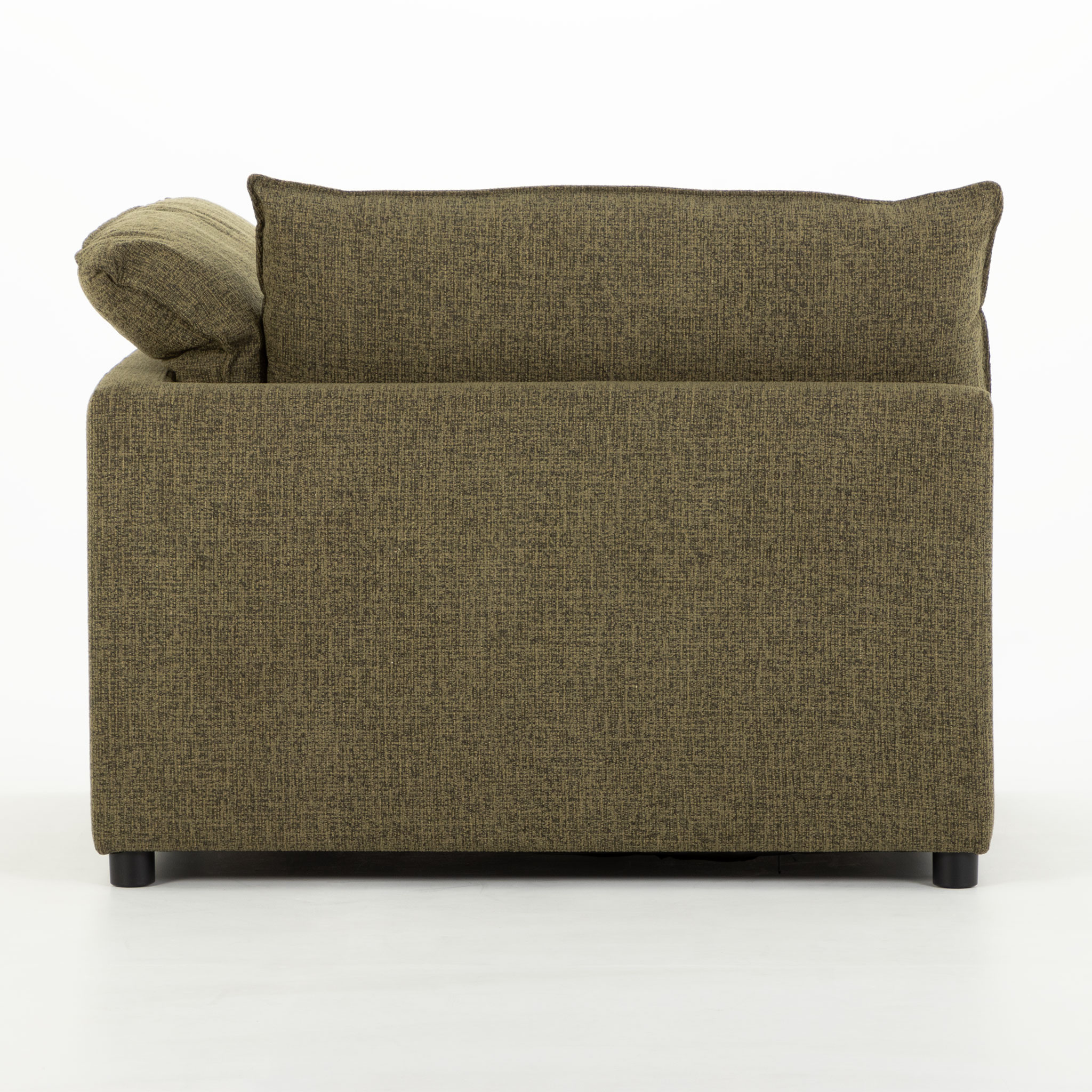 Zoey 5 Seater Corner Modular Sofa With Ottoman, Green