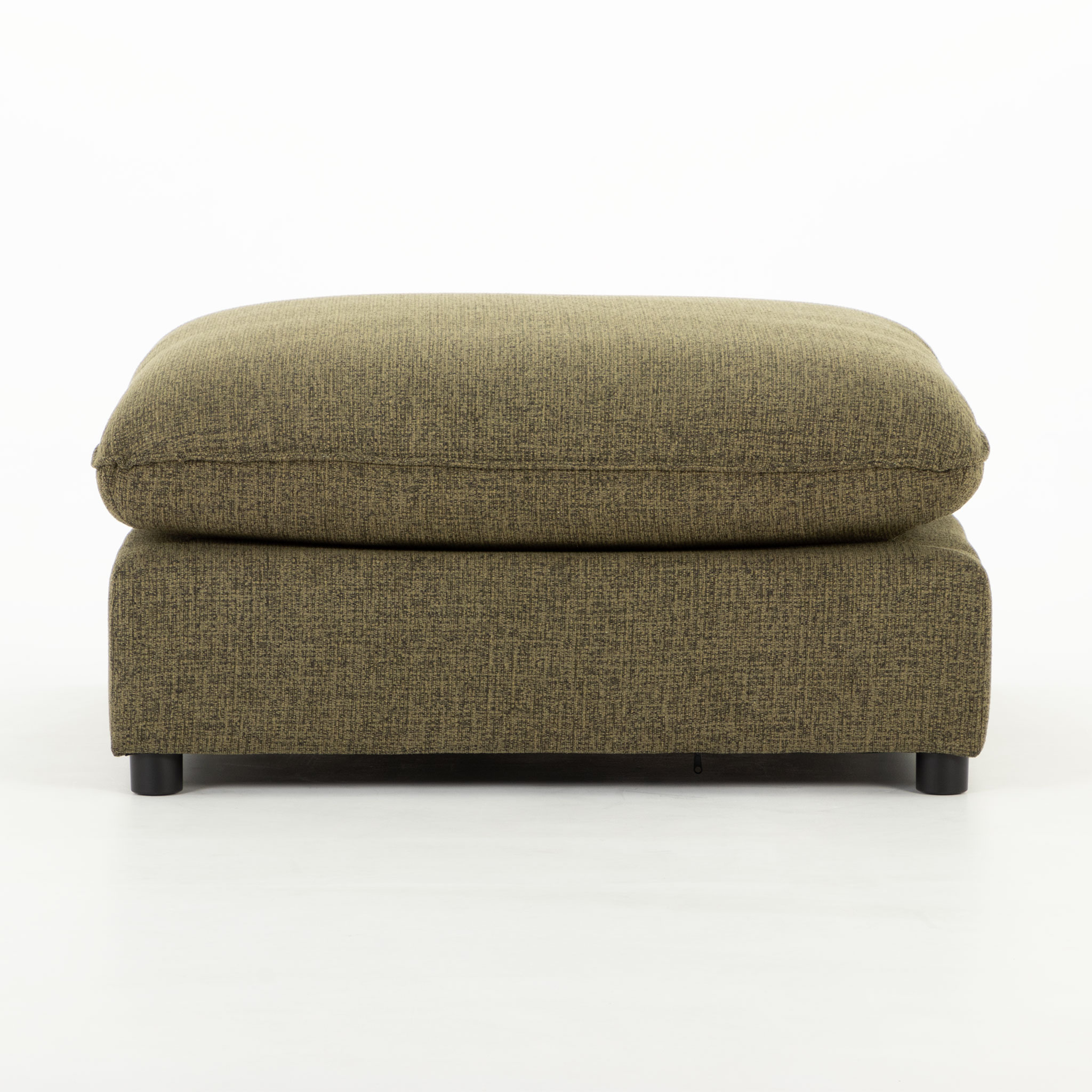 Zoey 5 Seater Corner Modular Sofa With Ottoman, Green