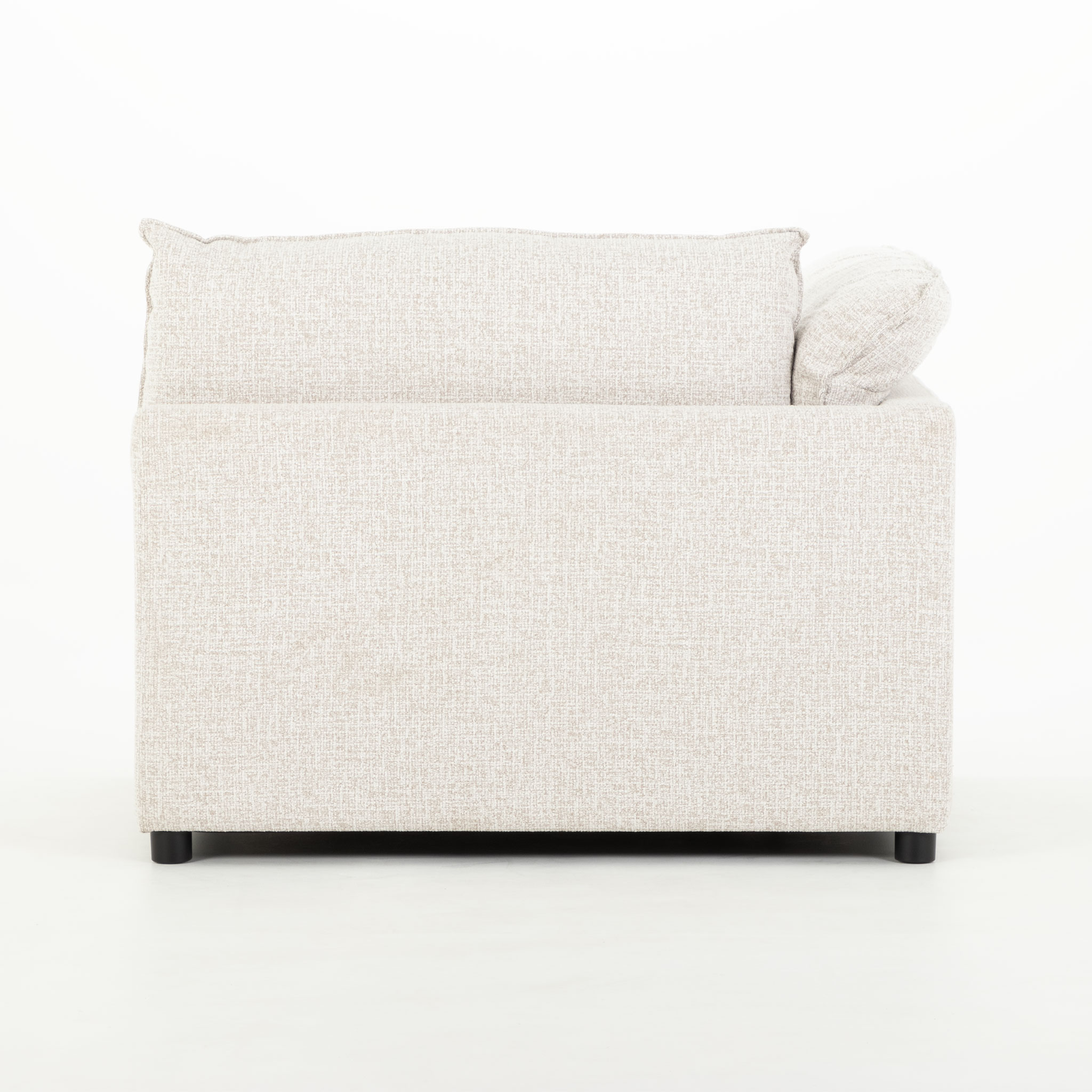 Zoey 5 Seater Corner Modular Sofa With Ottoman, Natural