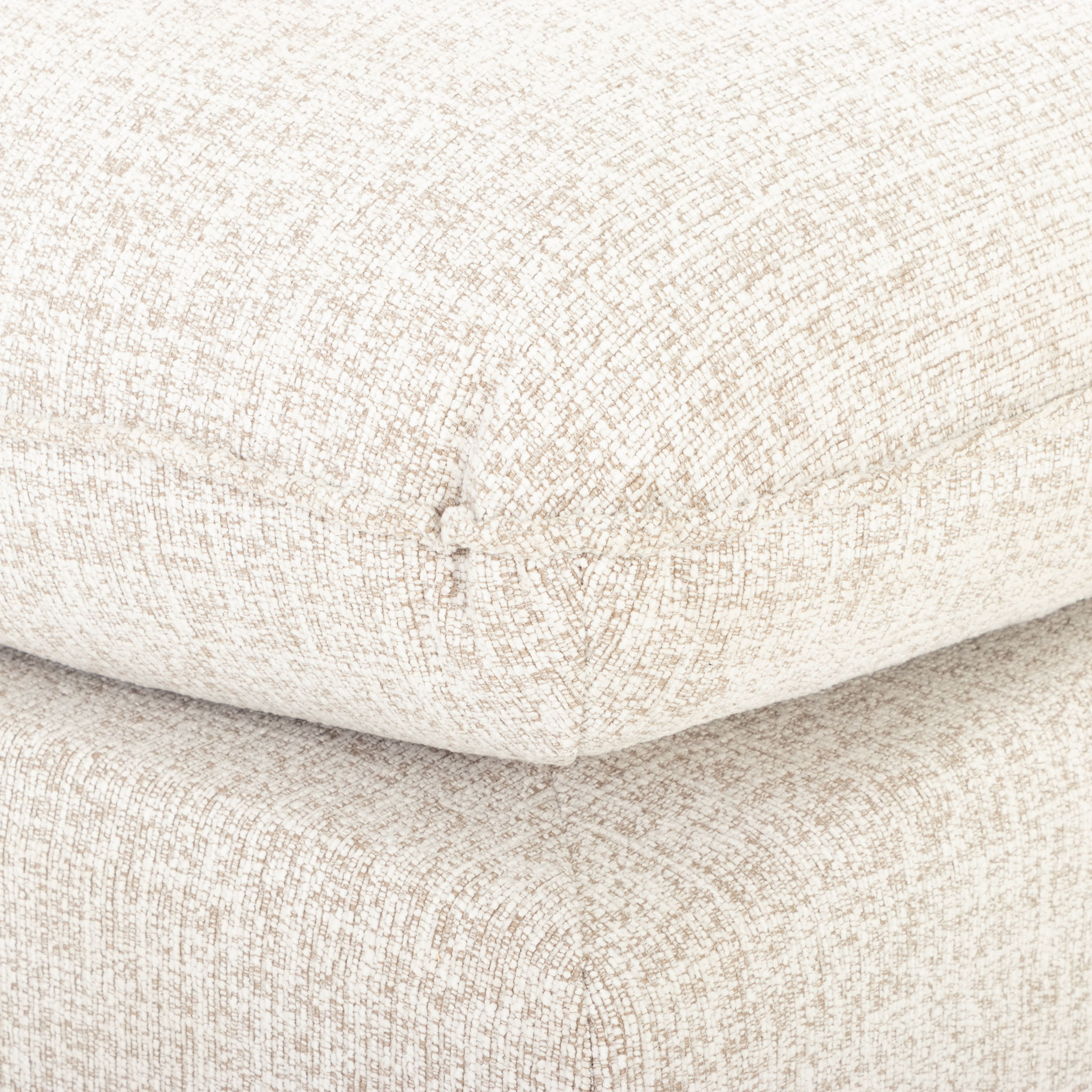 Zoey 5 Seater Corner Modular Sofa With Ottoman, Natural