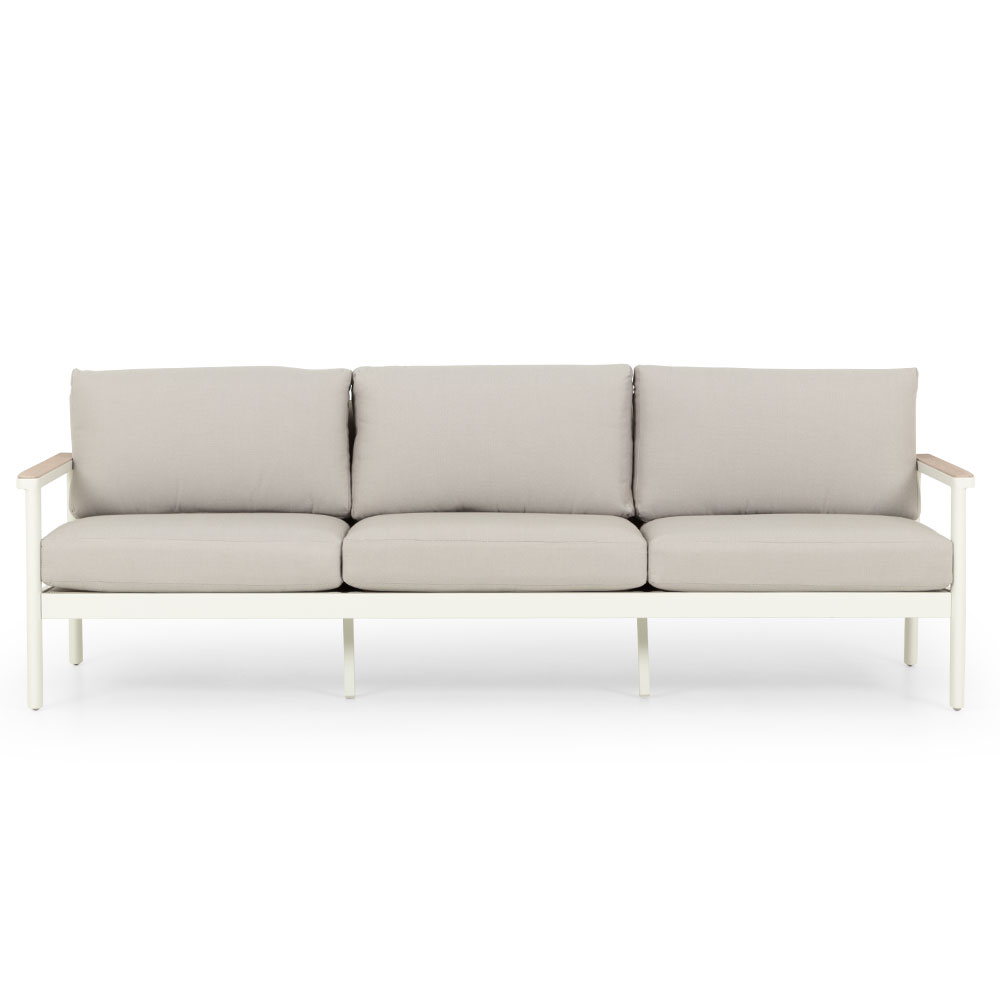 Lucia 4 Piece Outdoor Lounge Set with Coffee Table, White