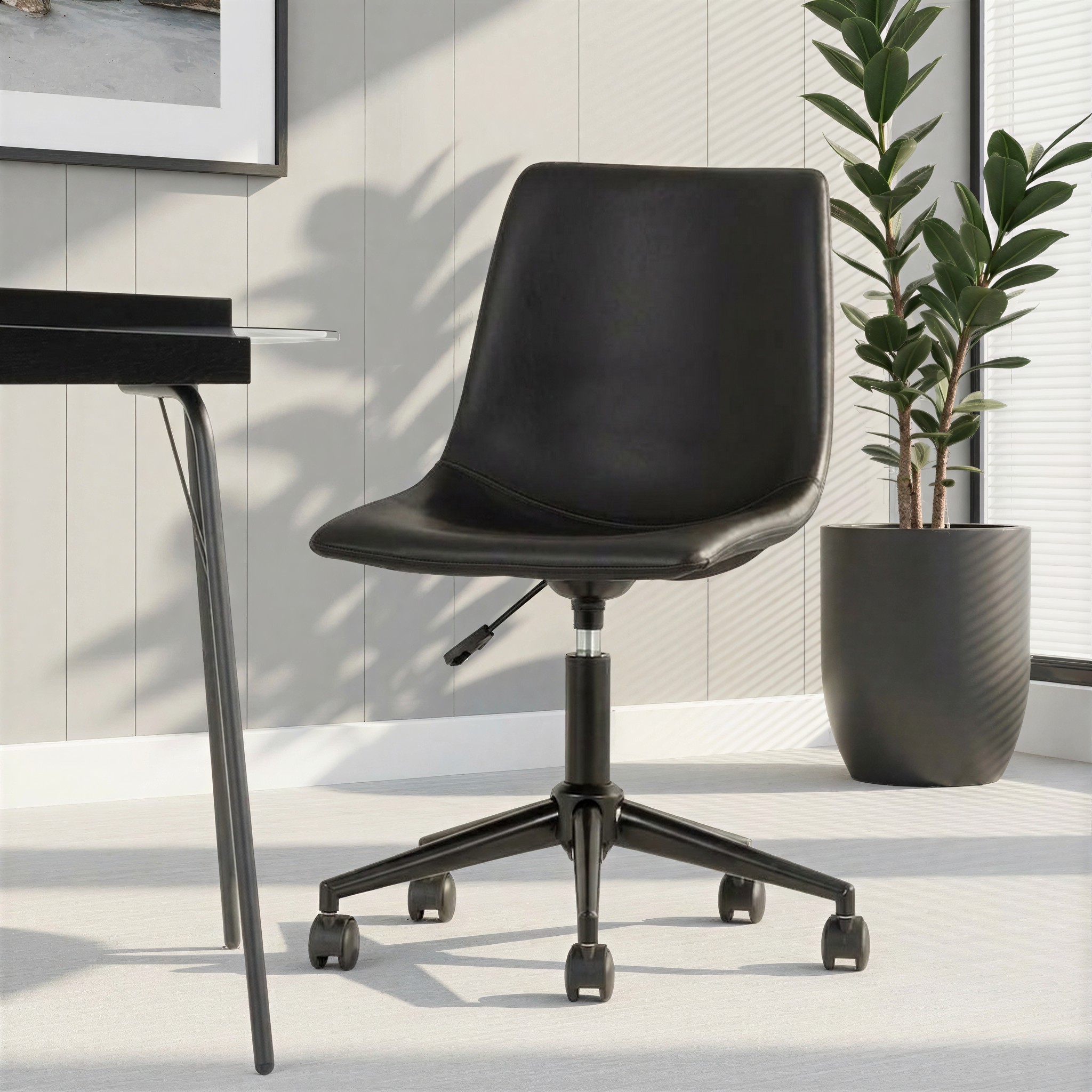 Vintage Office Chair, Black