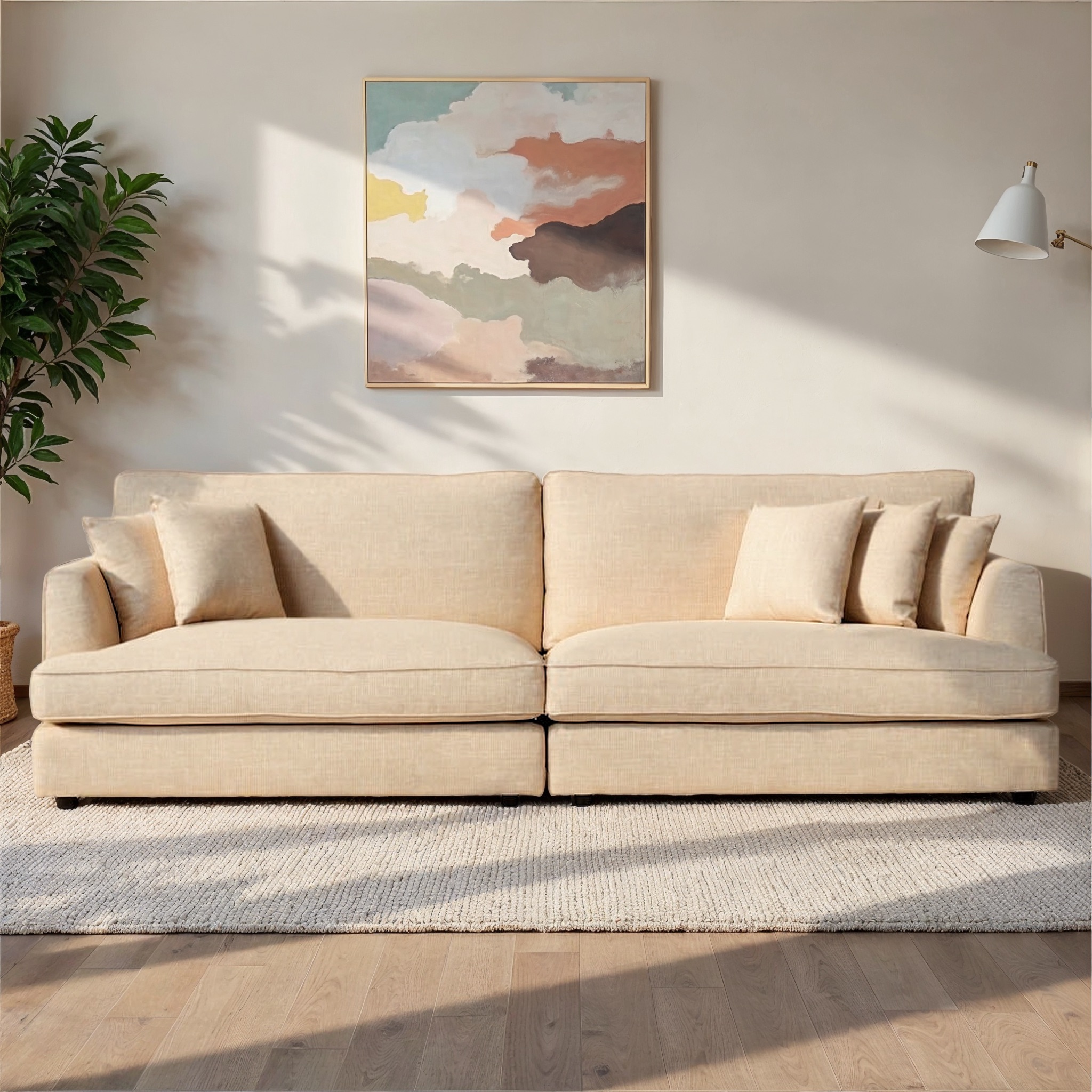 Hampshire Oversized 4 Seater, Oatmeal