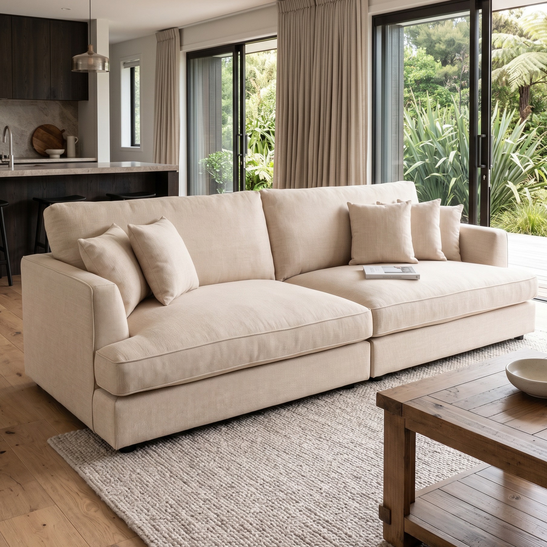 Hampshire Oversized 4 Seater Sofa, Oatmeal