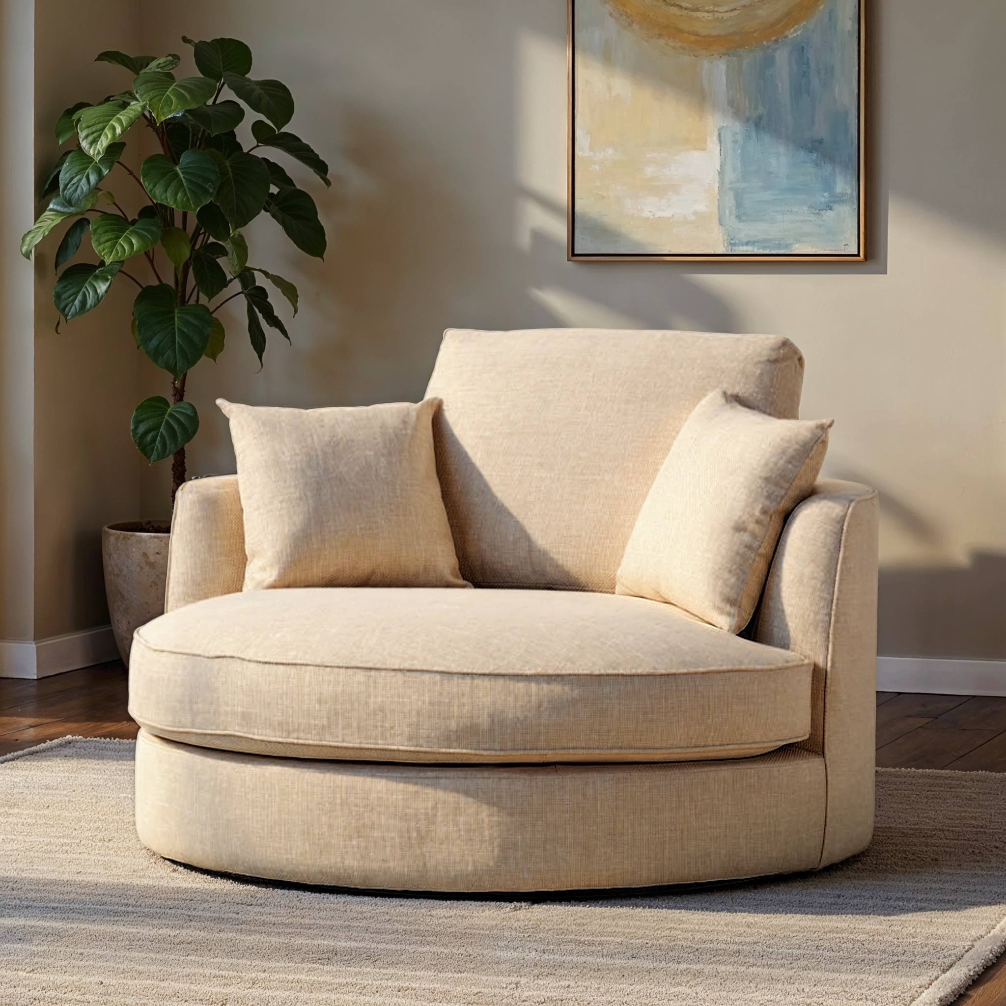 Hampshire Swivel Chair, Oatmeal