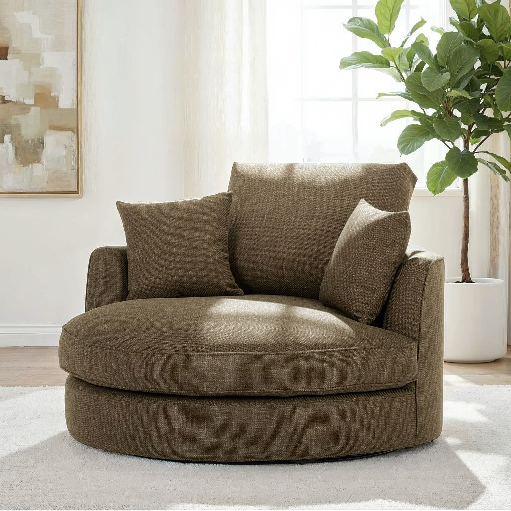 Hampshire Swivel Chair, Olive Green