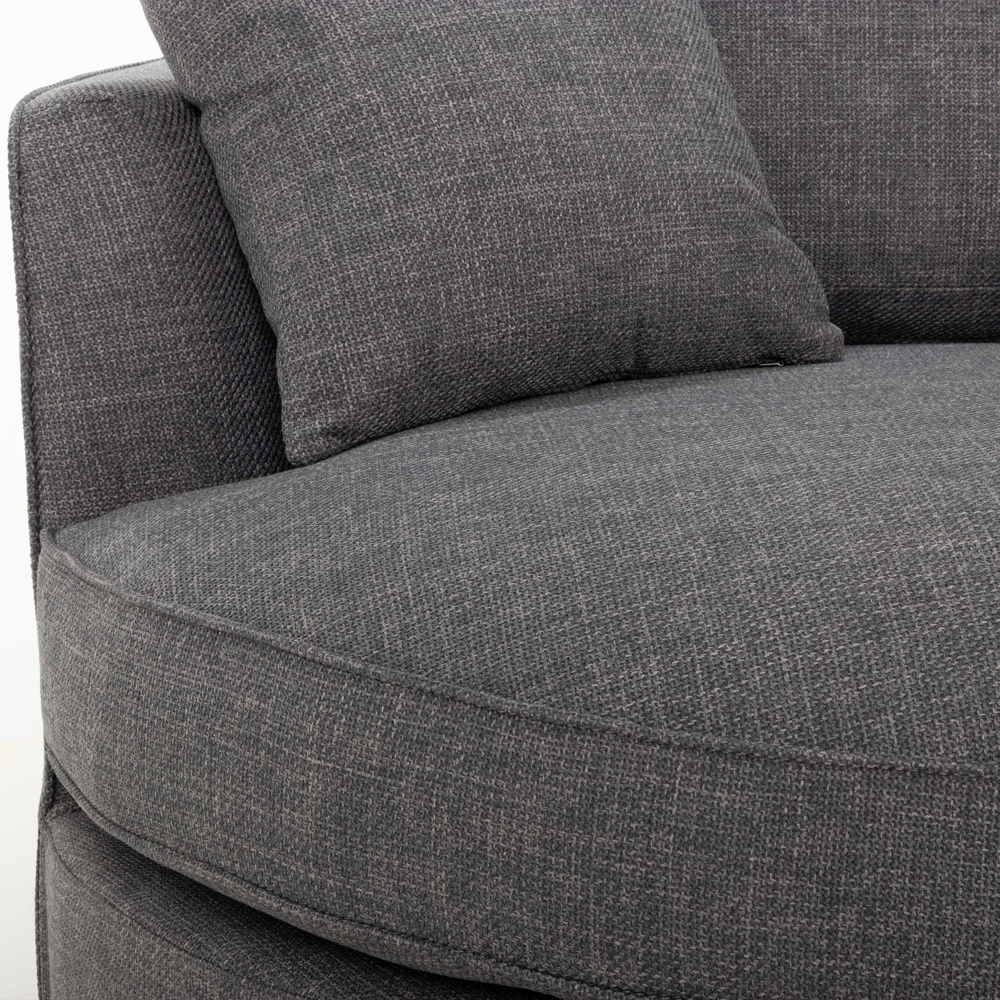 Hampshire Swivel Chair, Dark Grey