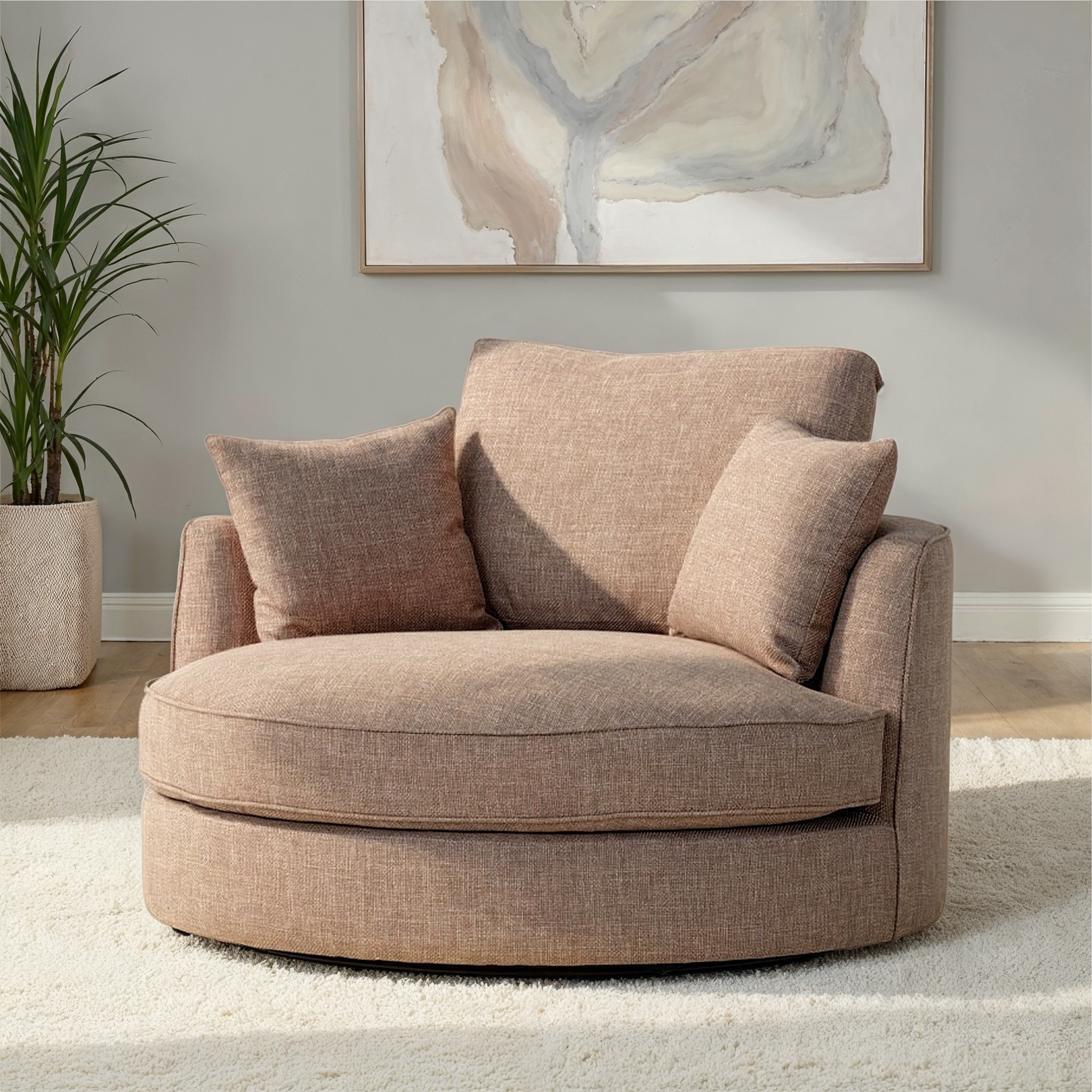 Hampshire Swivel Chair, Taupe