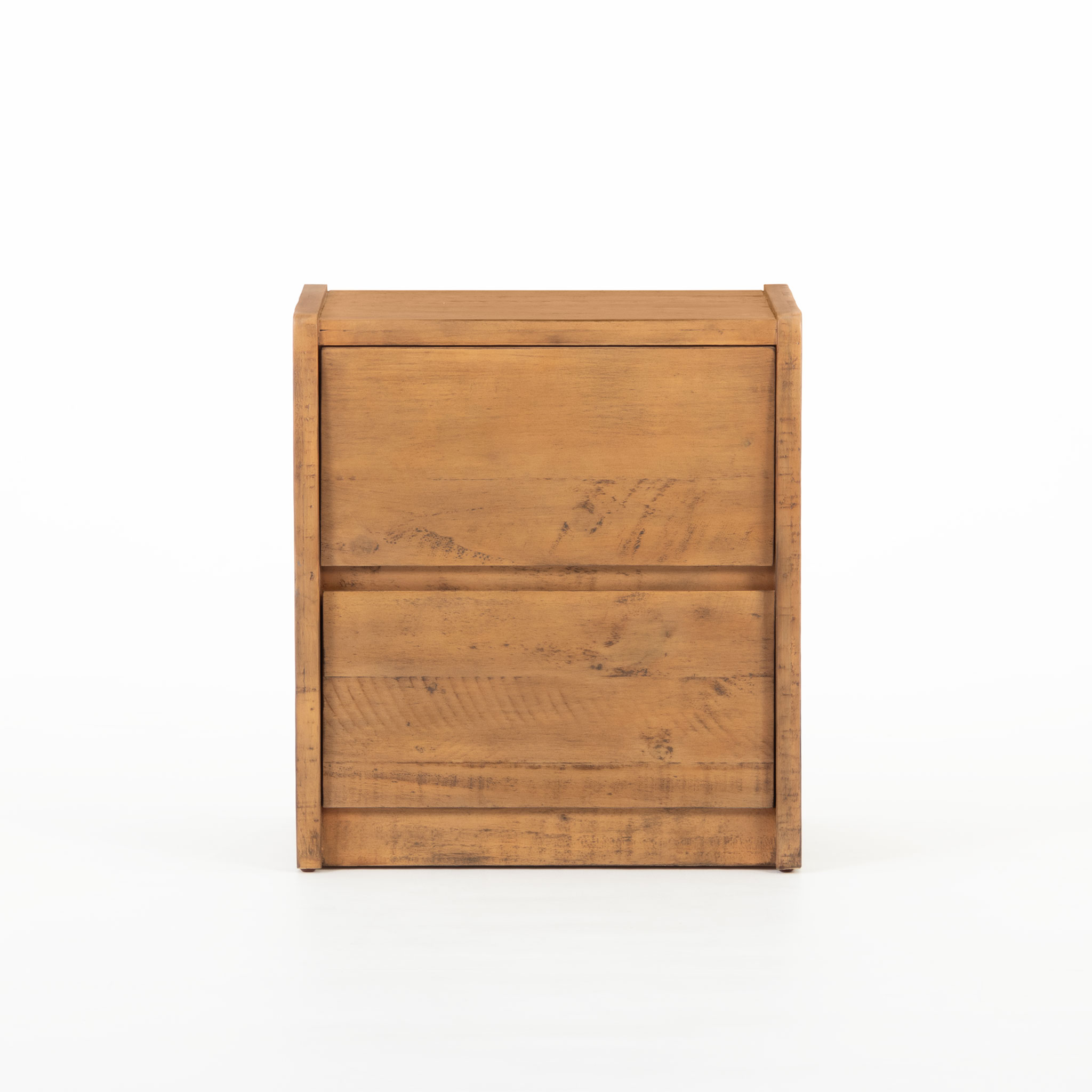Ashby 2 Drawer Bedside, Rustic Brown