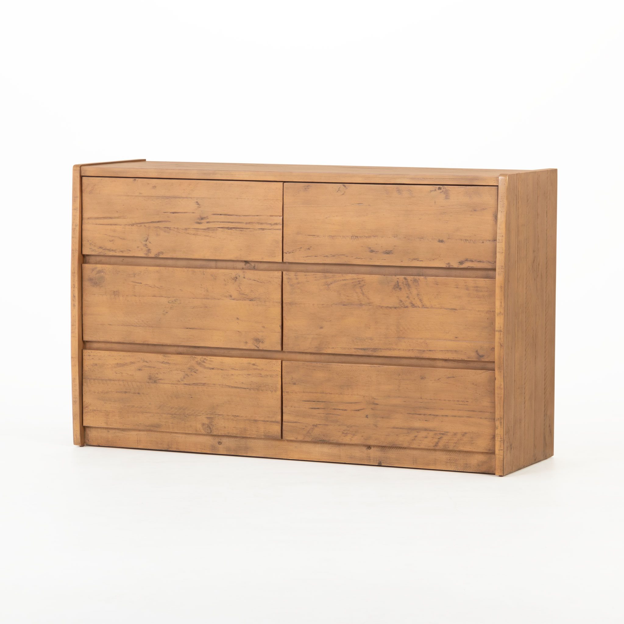 Ashby 6 Drawer Lowboy, Rustic Brown