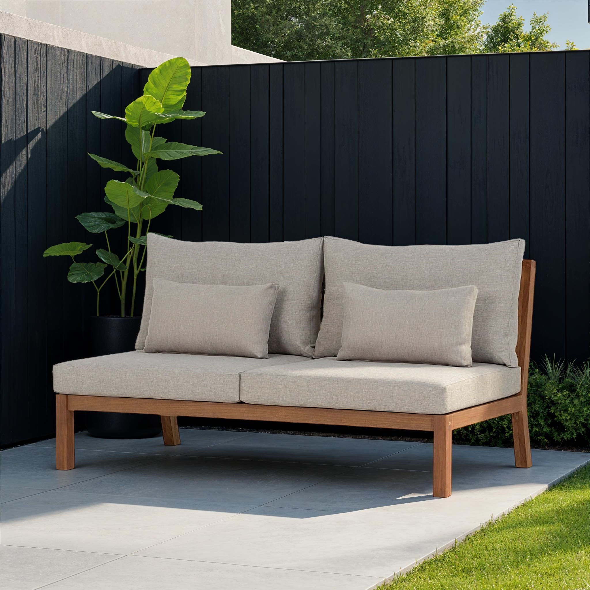 West Palm Outdoor 2 Seater No Arm, Natural