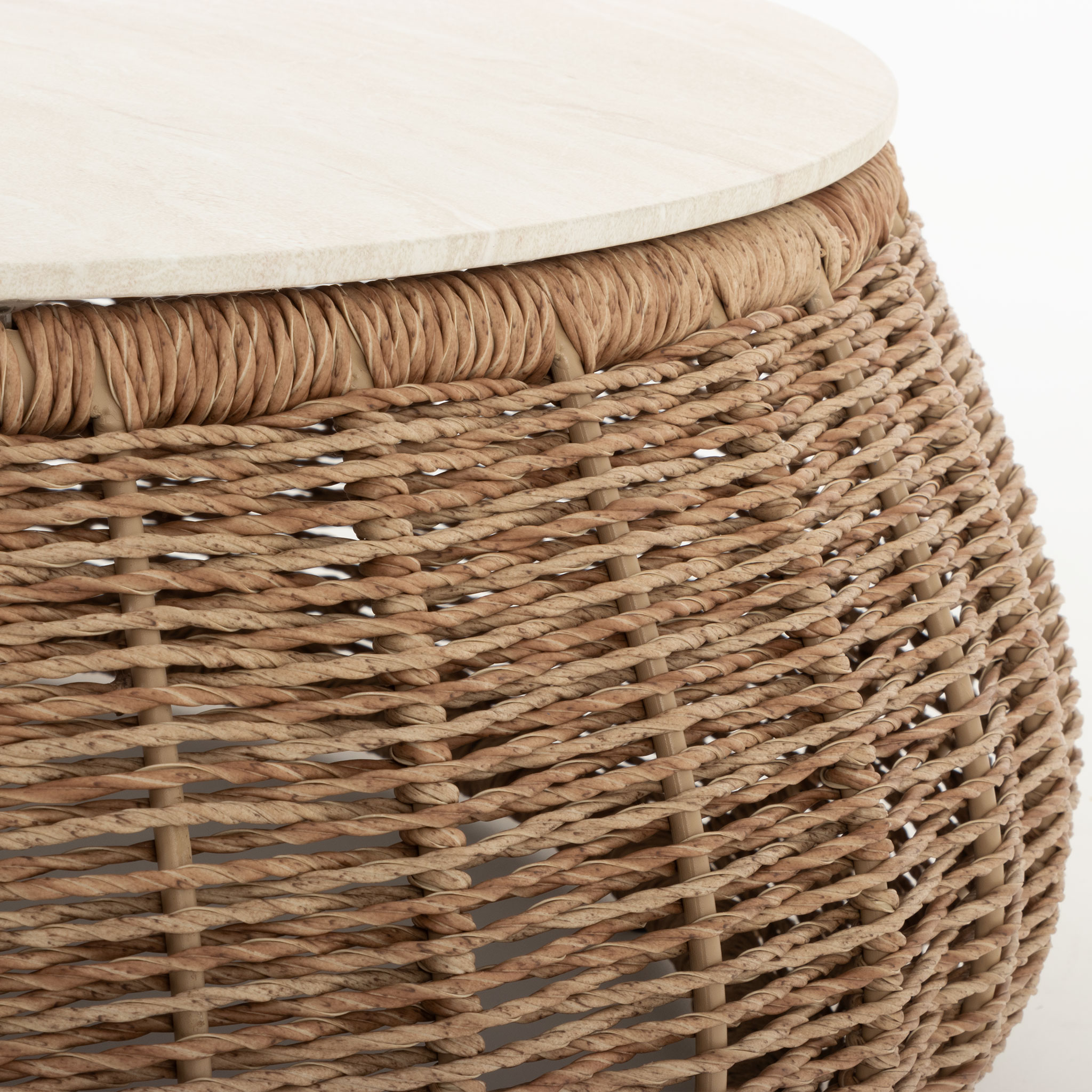 Tangier Outdoor Round Coffee Table, Natural
