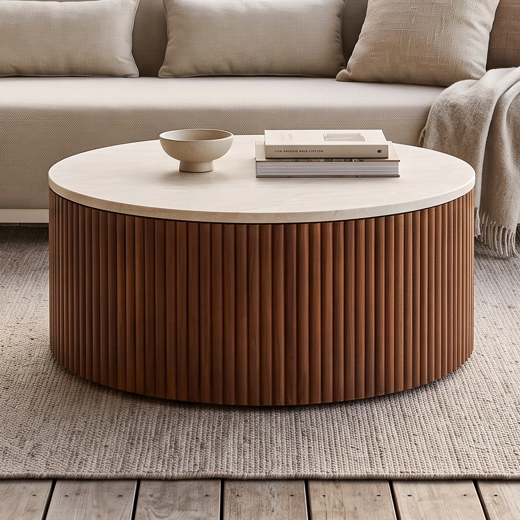 Dakota Outdoor Coffee Table - W90, Walnut Brown