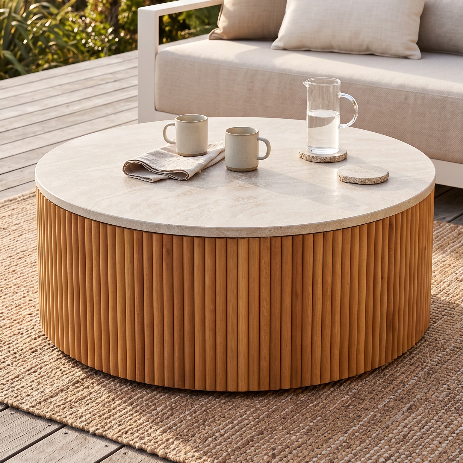 Dakota Outdoor Coffee Table - W90, Natural