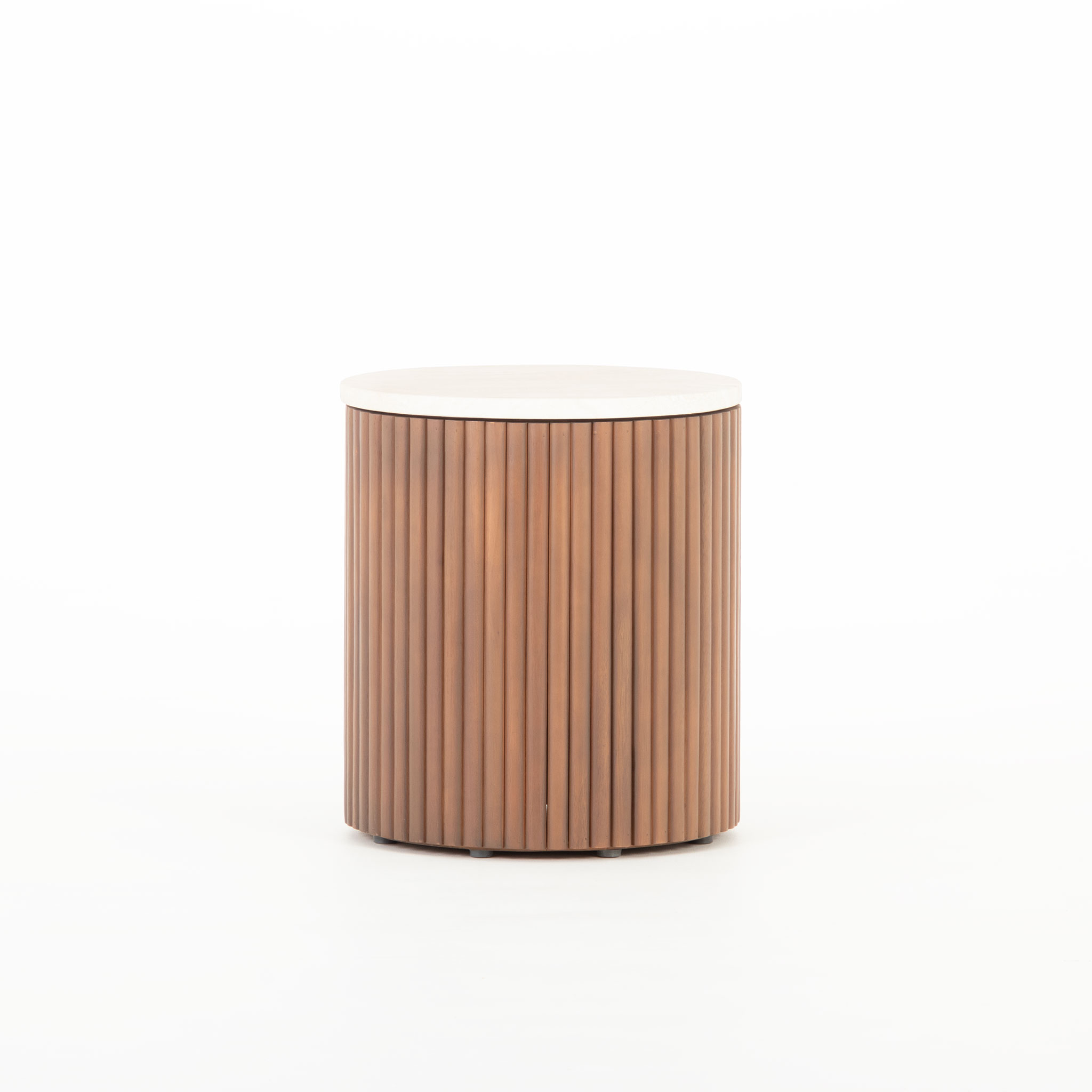 Dakota Outdoor Side Table - W40, Walnut Brown