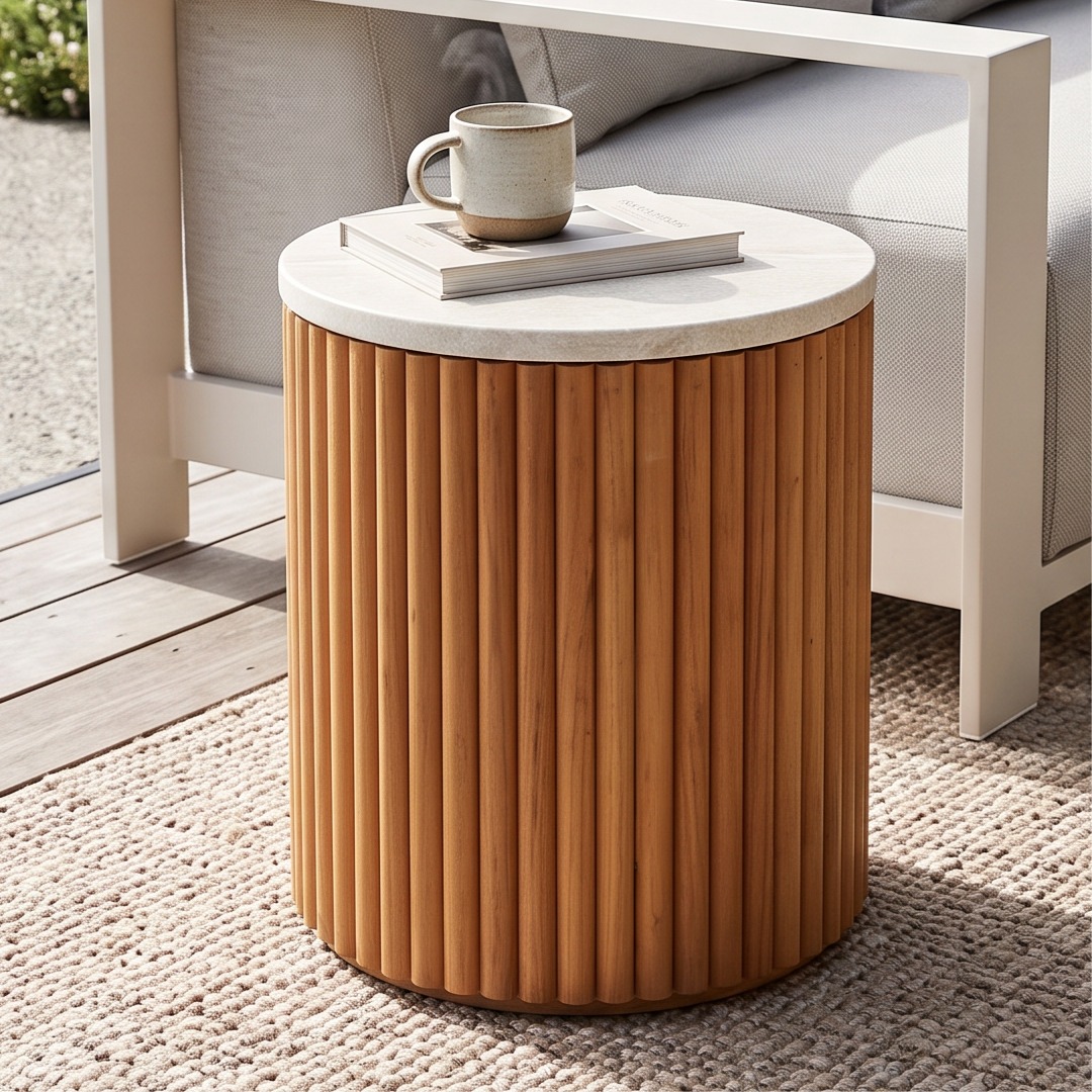 Dakota Outdoor Side Table - W40, Natural