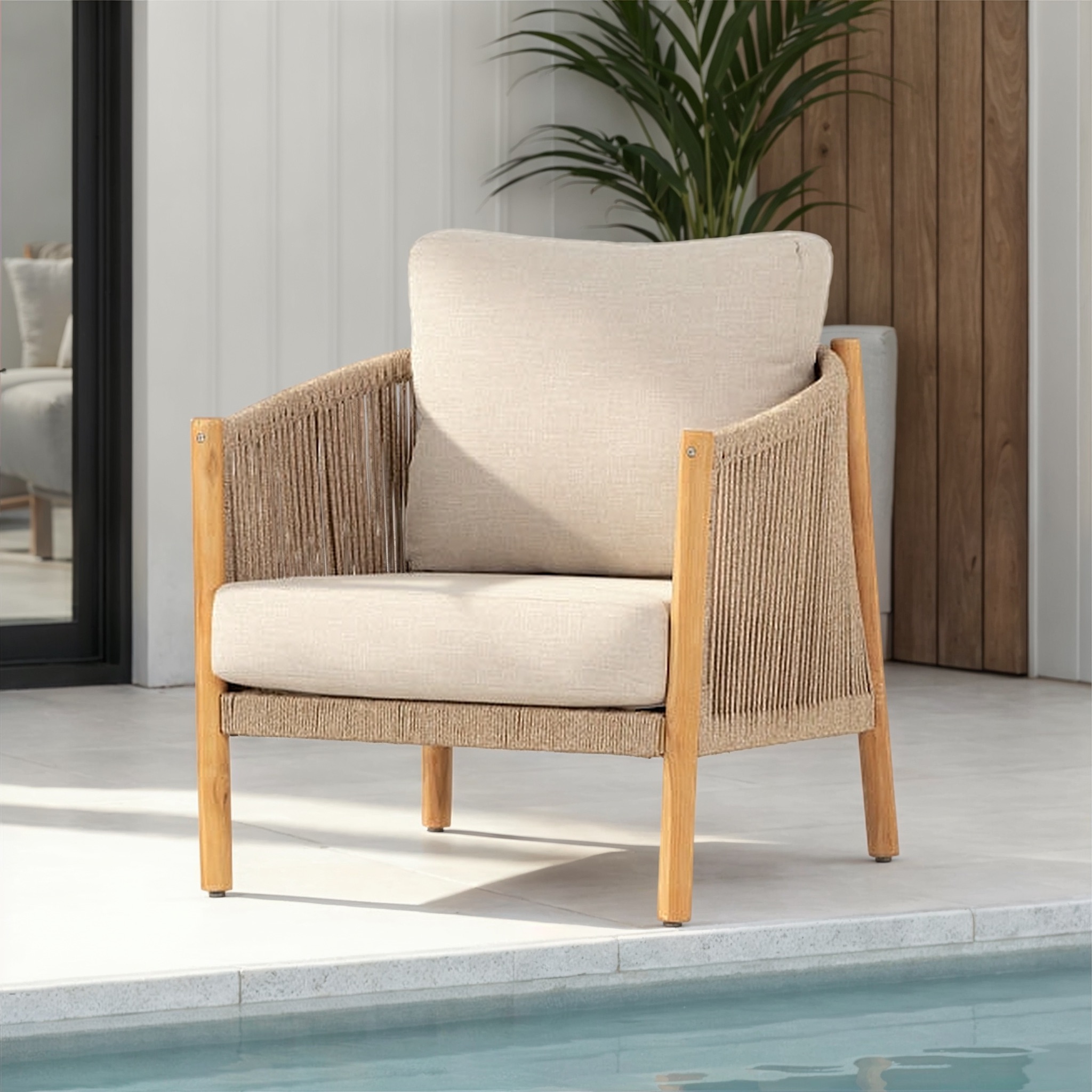 Cuba Outdoor One Seater, Natural