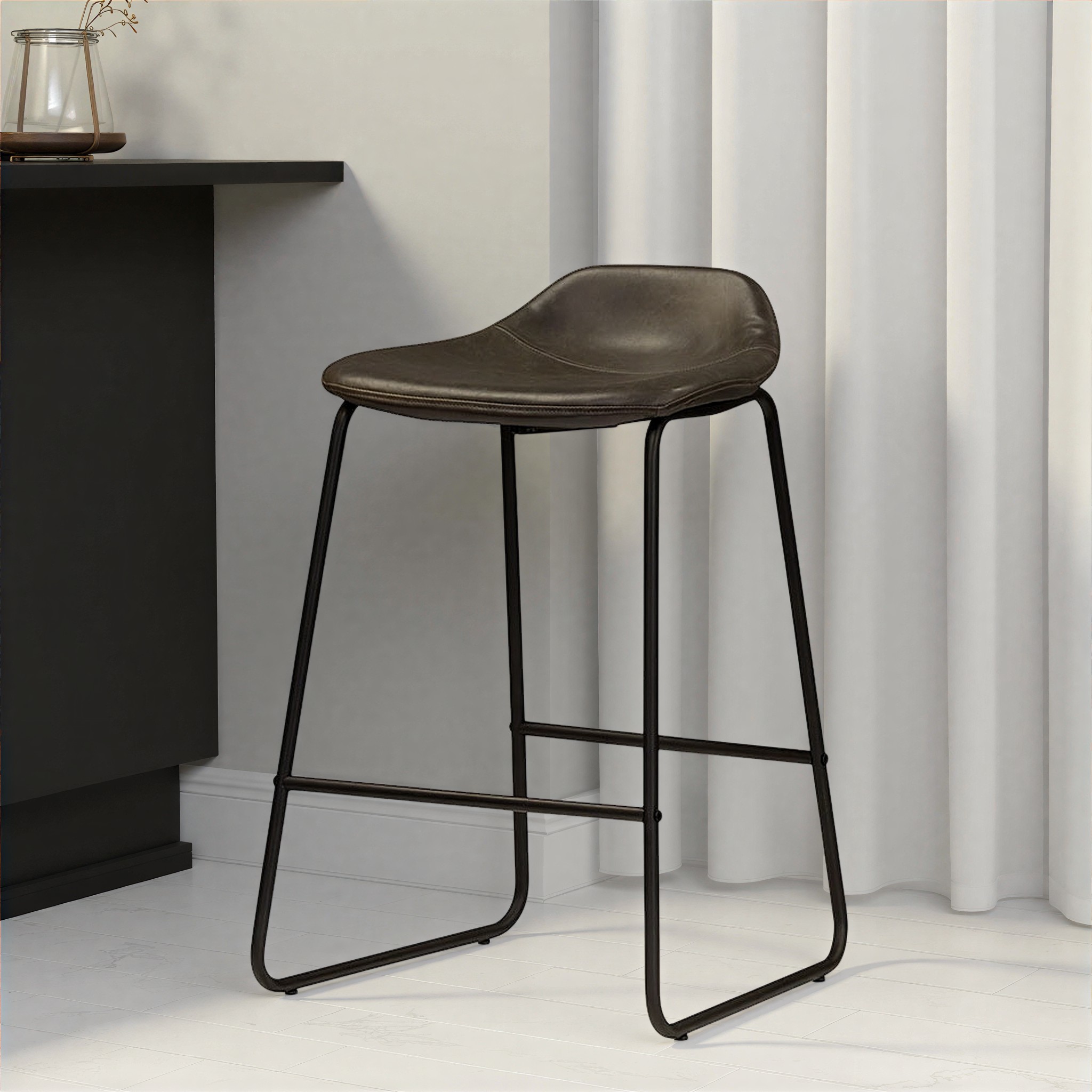 Vintage Tractor Seat Barstool, Grey
