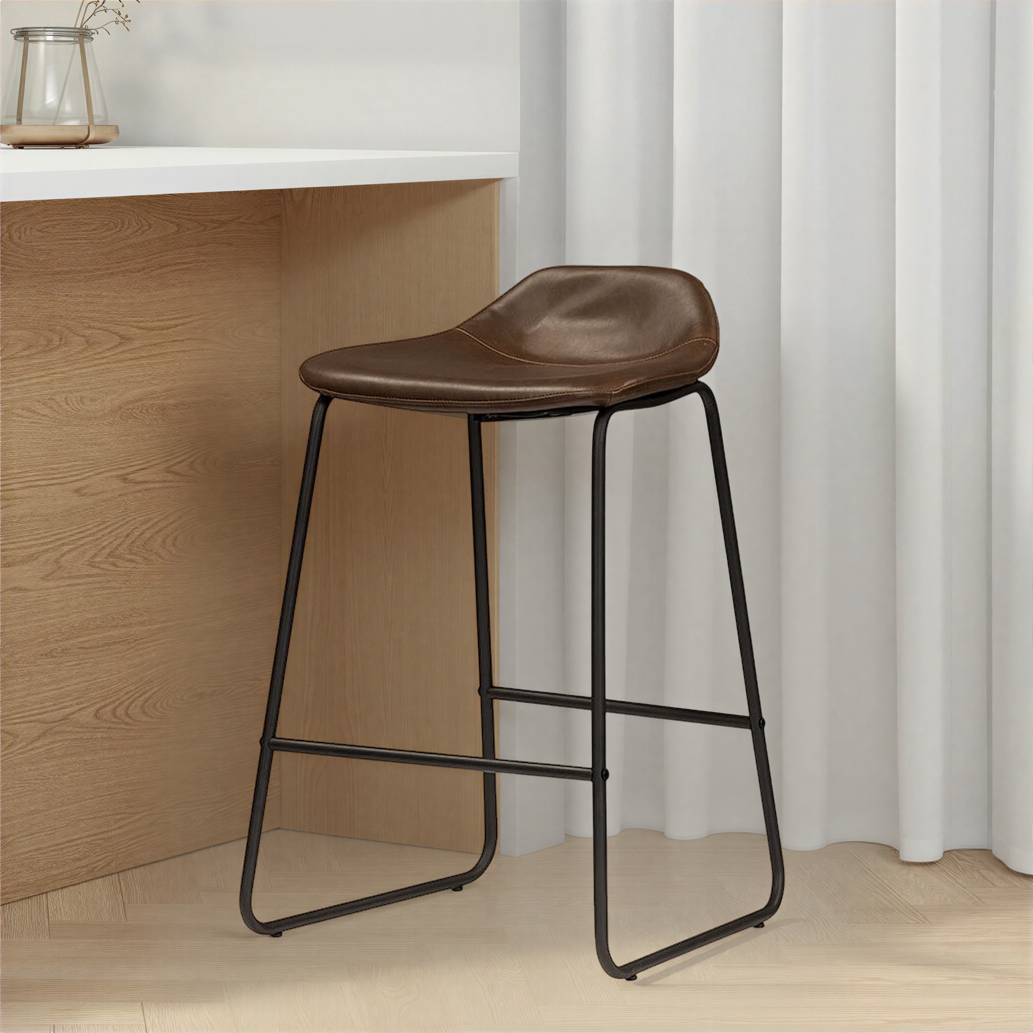 Vintage Tractor Seat Barstool, Espresso