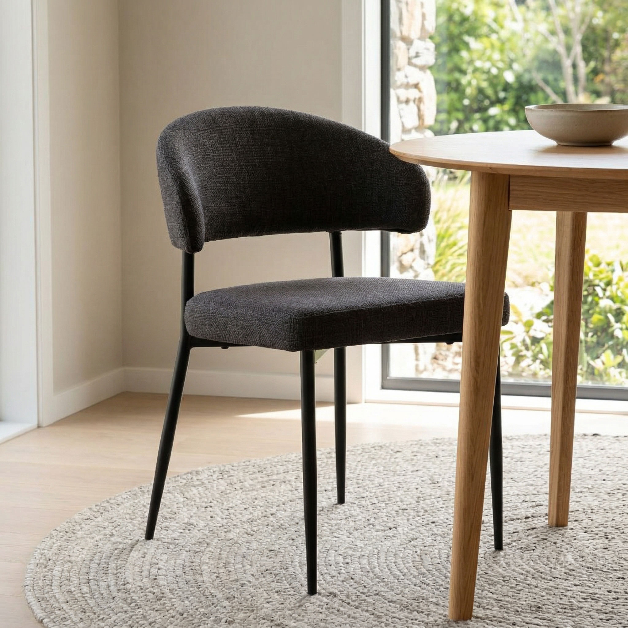 Whitly Dining Chair, Charcoal