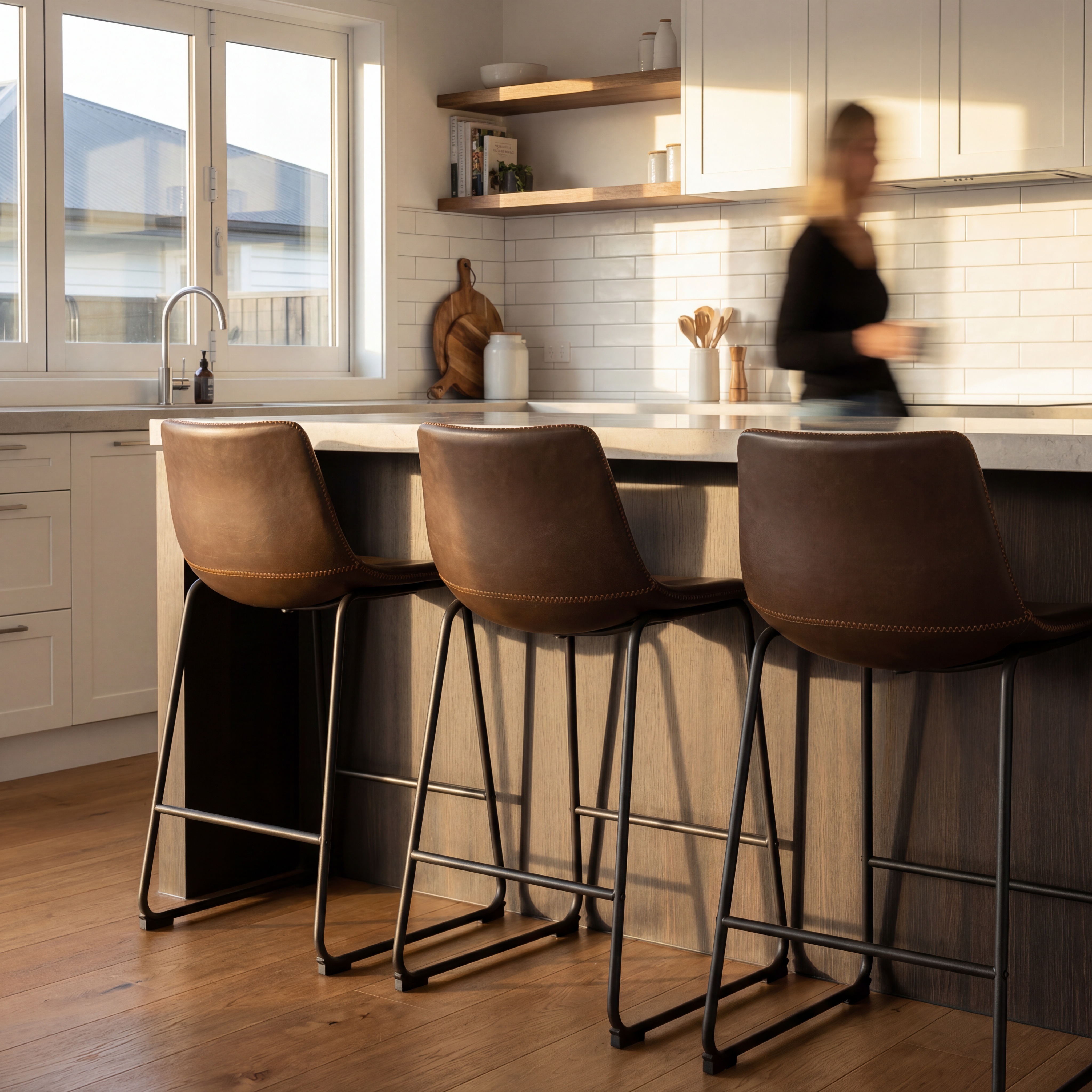 Vintage Barstool, Espresso