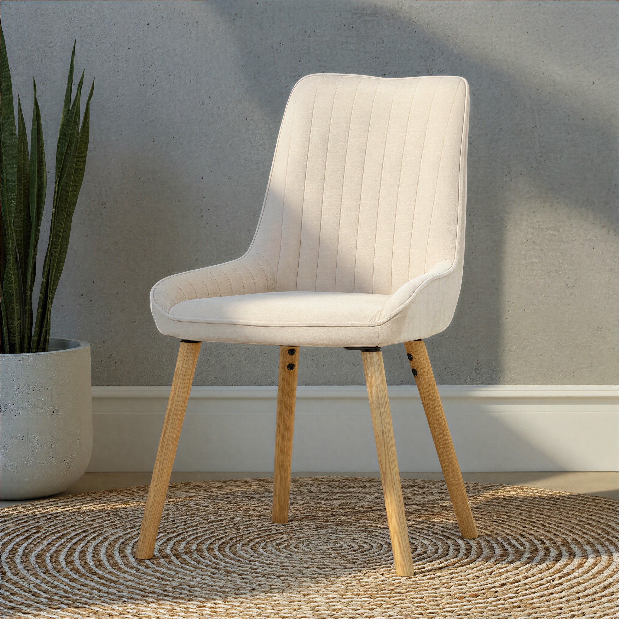 Parker Dining Chair With Oak Wood, Natural