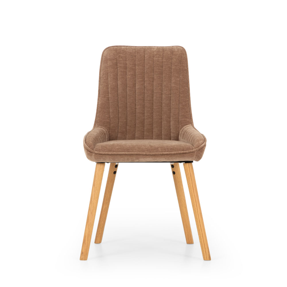 Parker Dining Chair With Oak Wood, Chocolate
