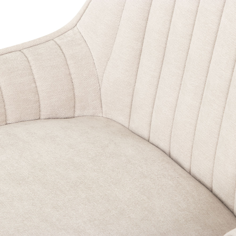 Parker Dining Chair With Oak Wood, Light Grey