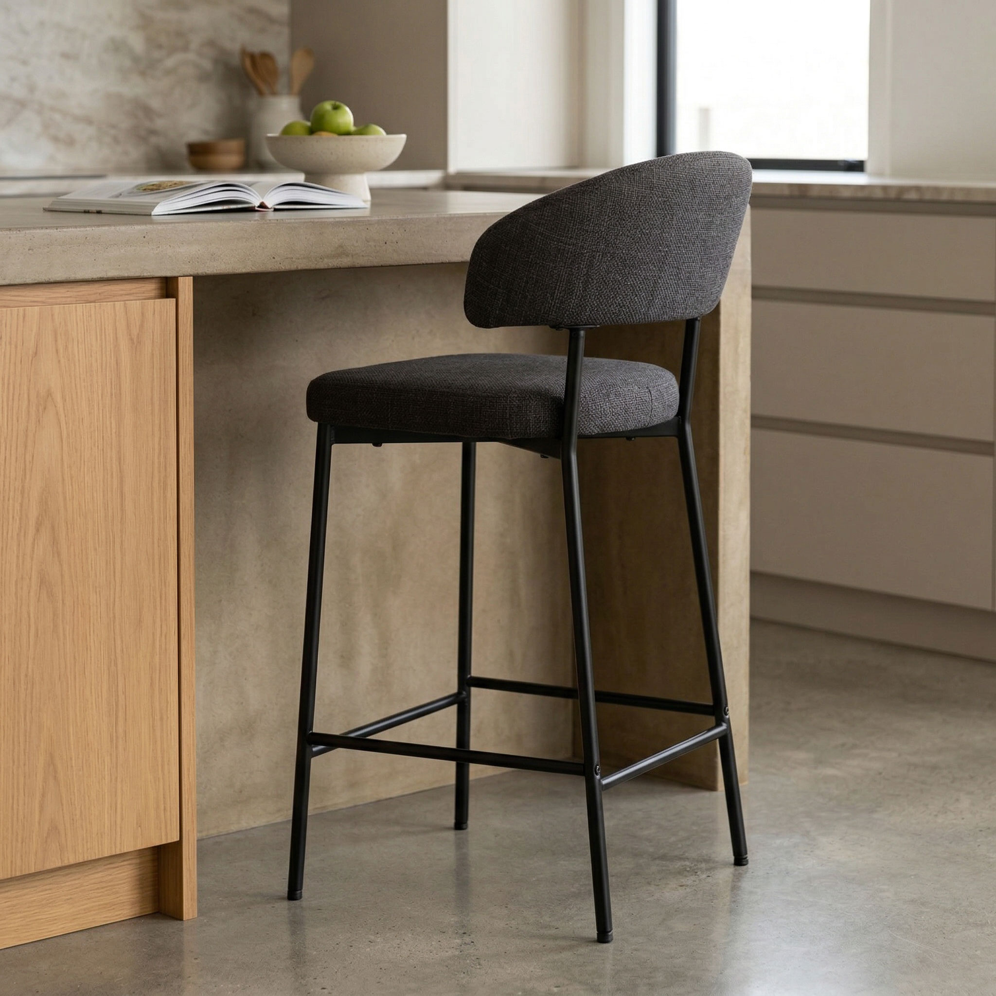 Whitly Barstool, Charcoal