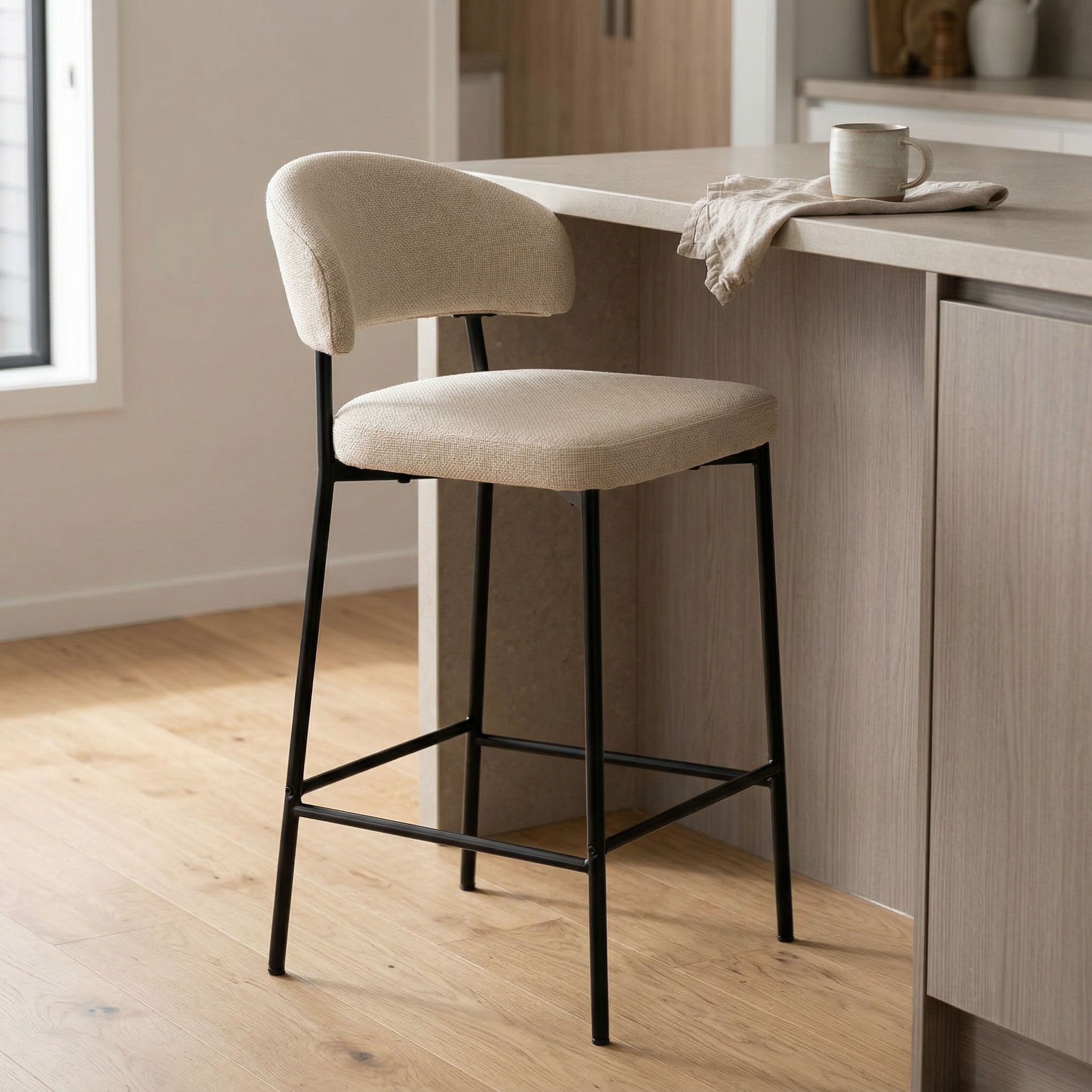 Whitly Barstool, Beige