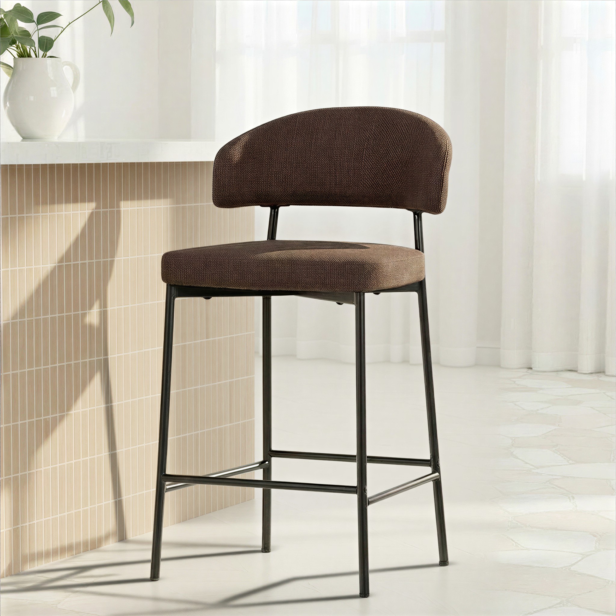 Whitly Barstool, Dark Brown