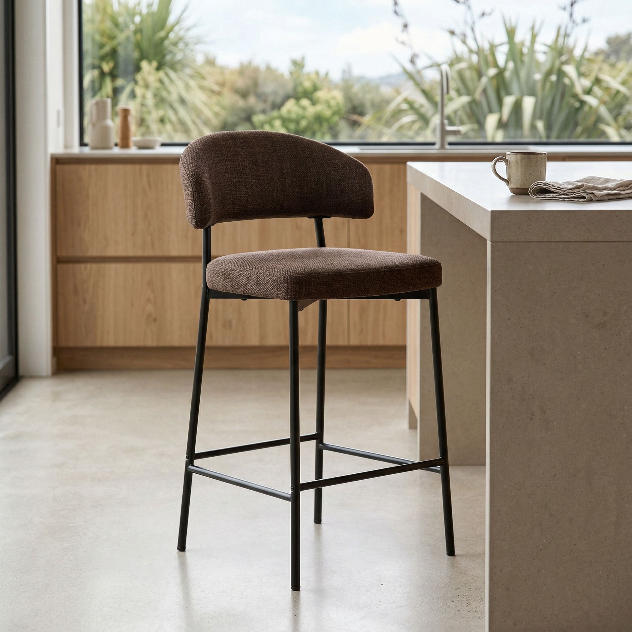 Whitly Barstool, Dark Brown