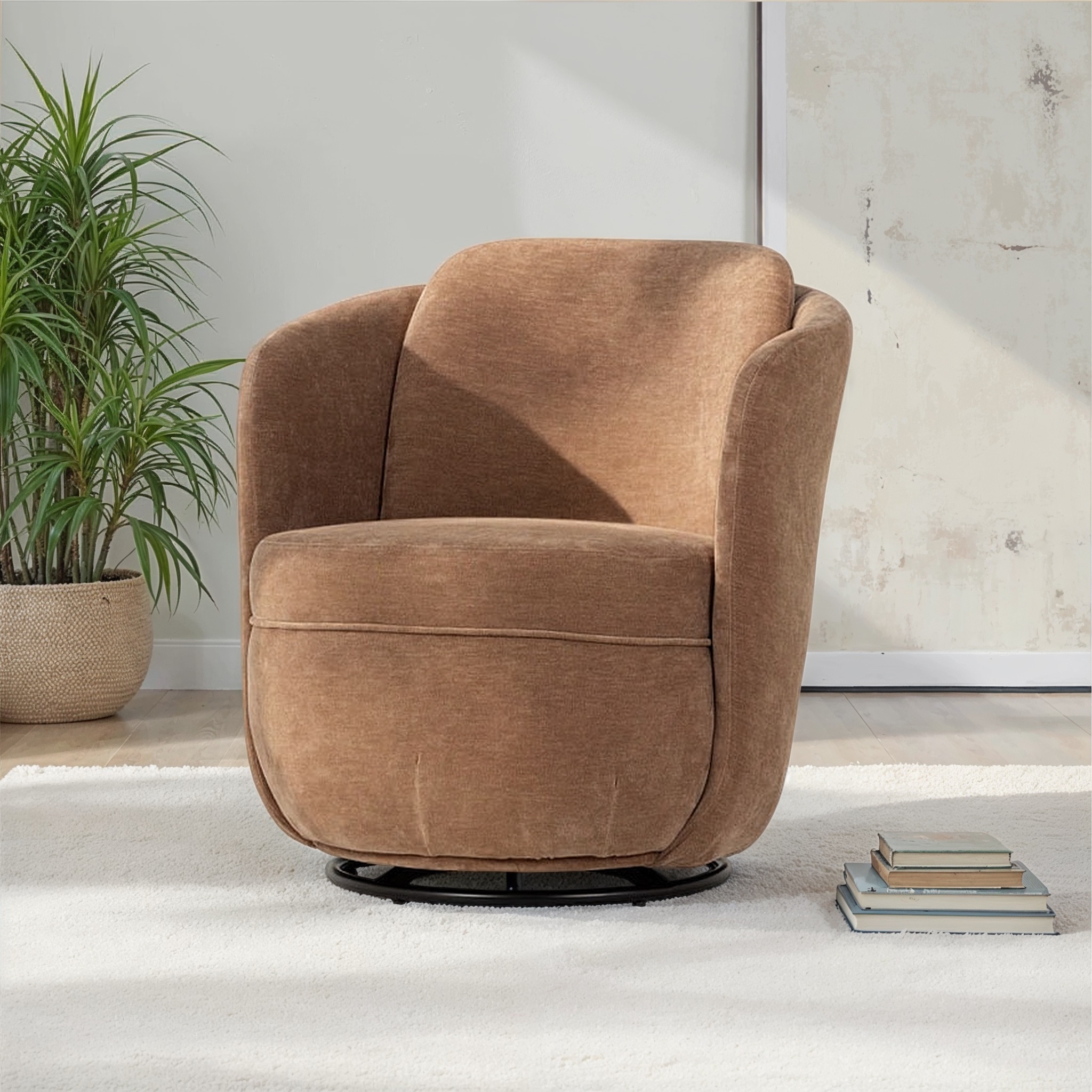 Hamner Swivel Chair, Chocolate