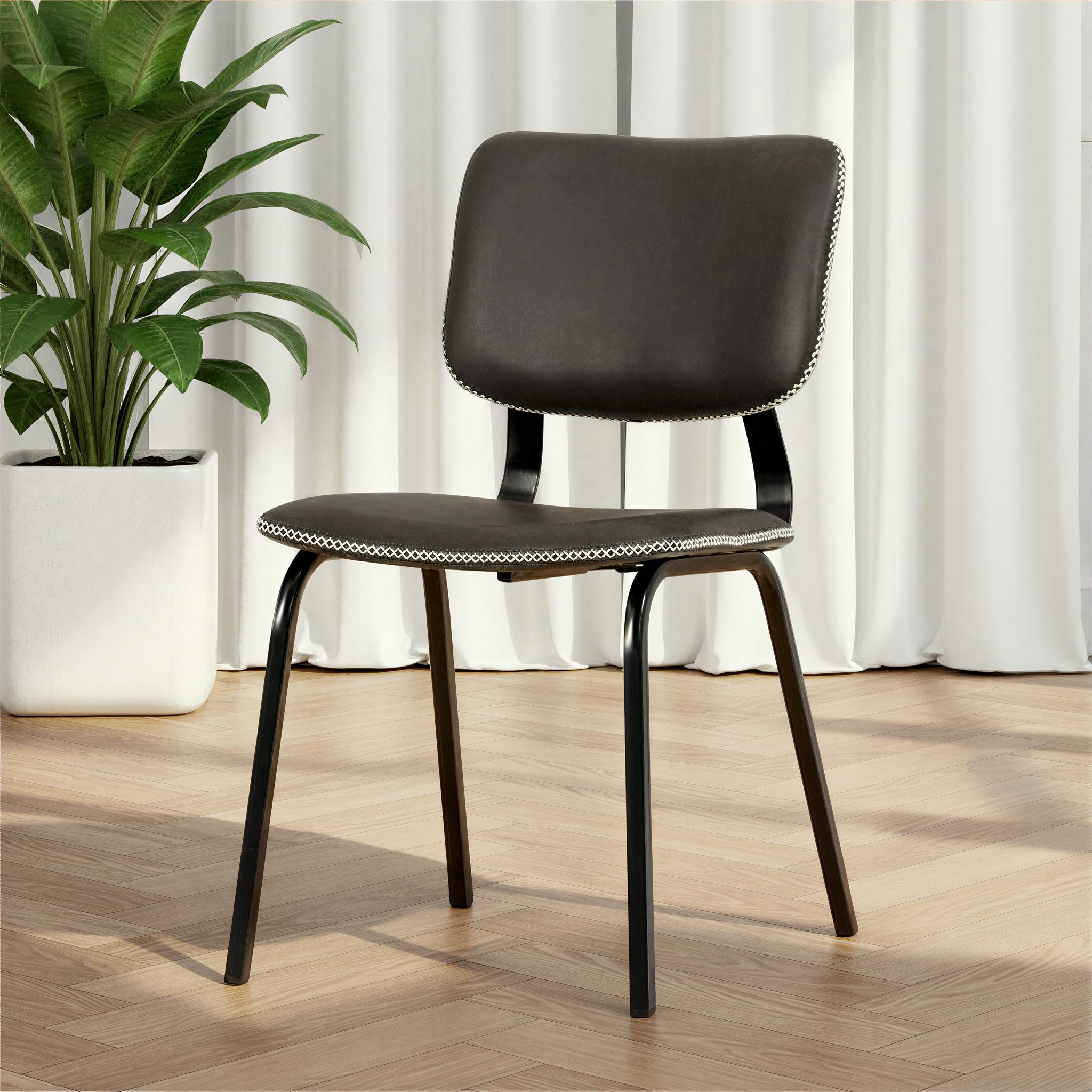 Vintage School Chair, Grey