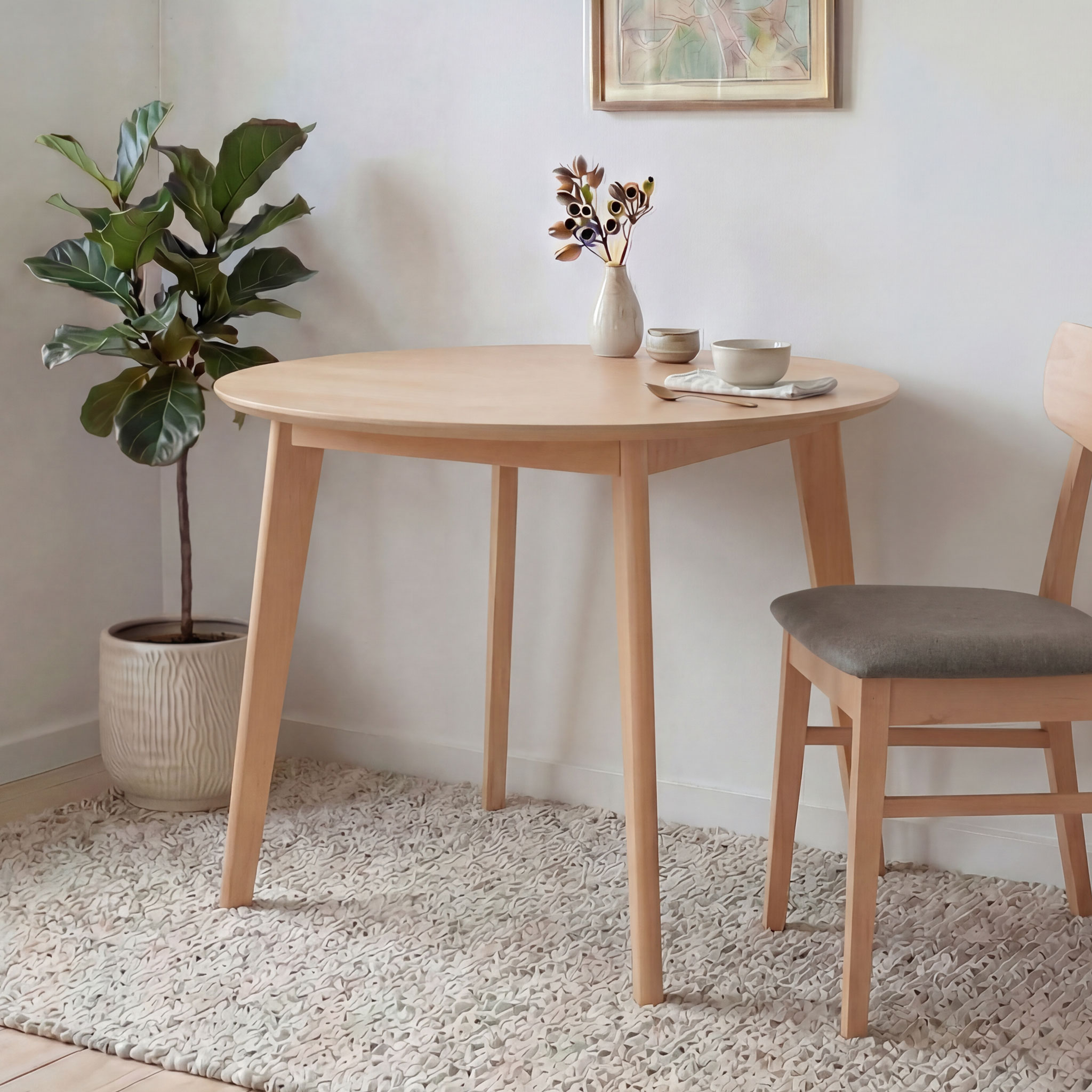 Veno Round Dining Table - W110, Light
